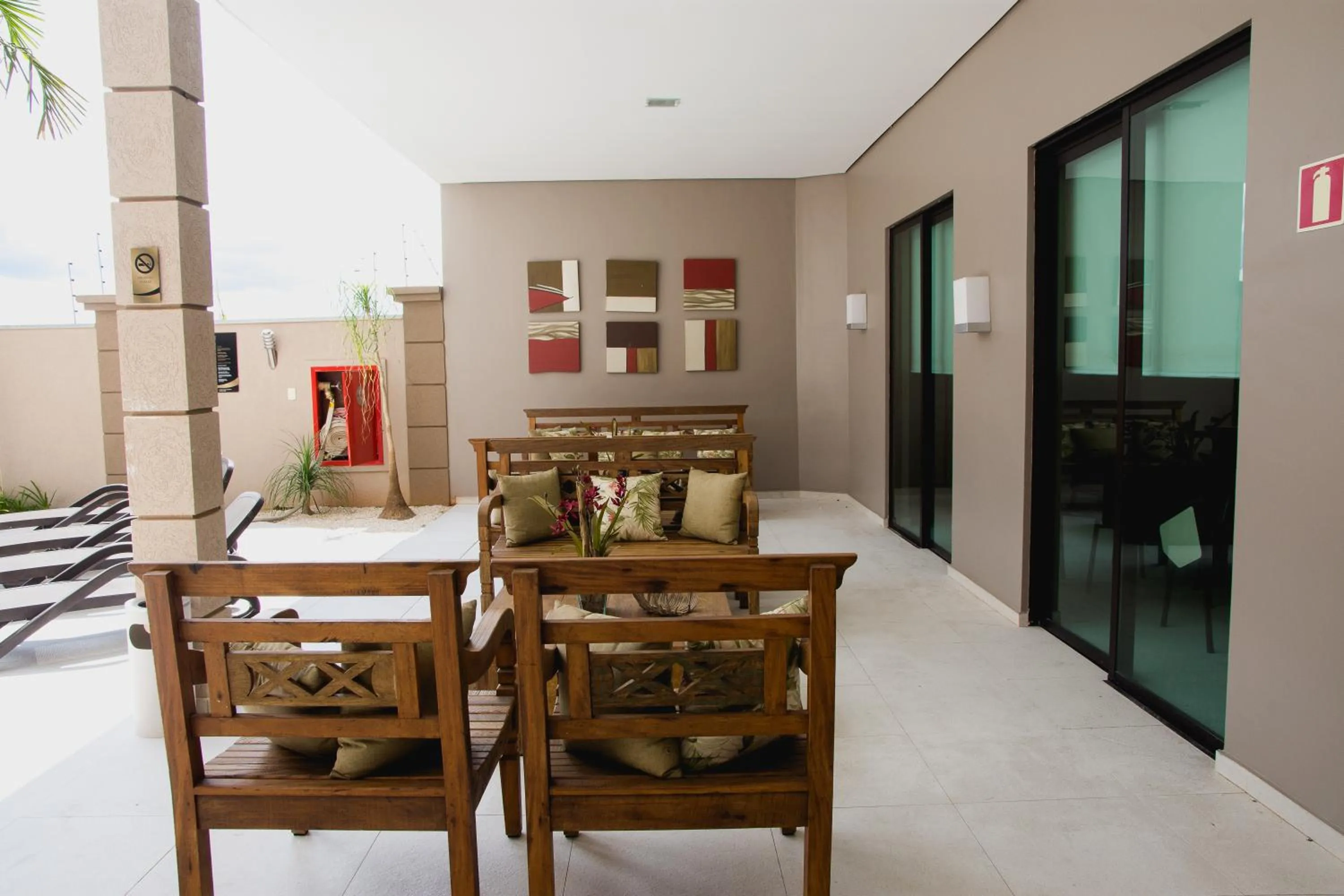 Patio in Class Hotel Pouso Alegre