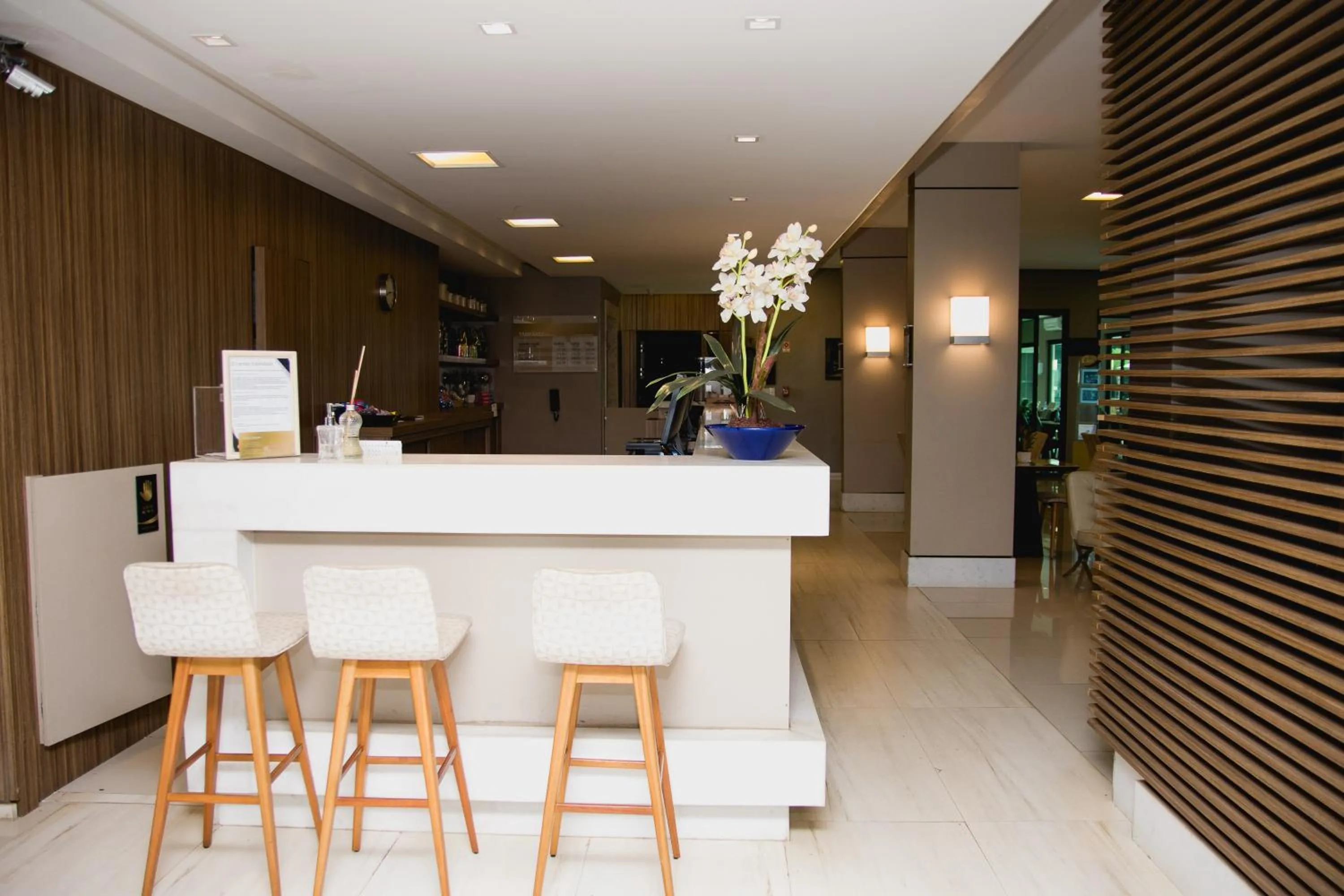 Lobby or reception in Class Hotel Pouso Alegre