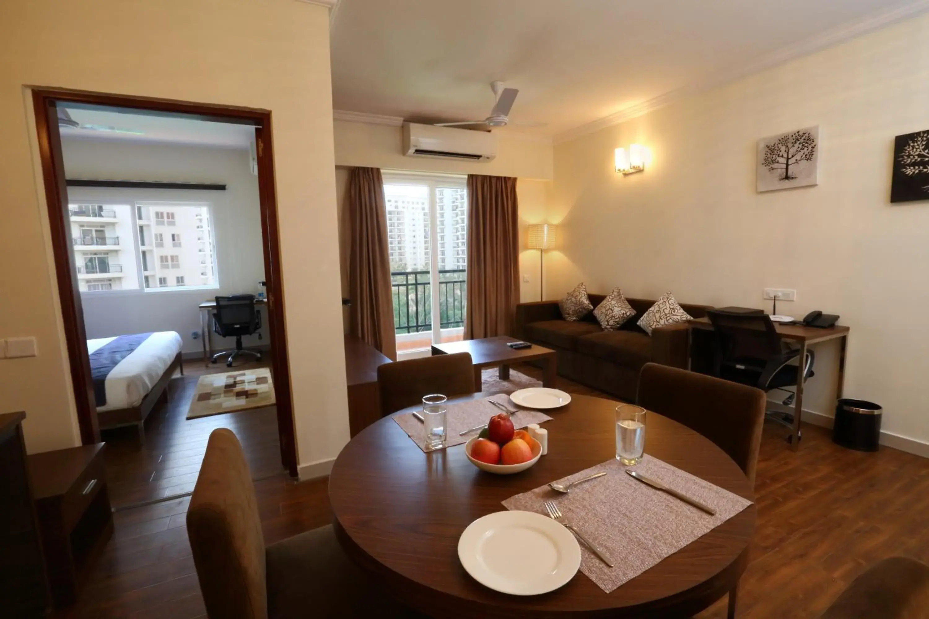 One-Bedroom Apartment with Kitchen and Balcony - single occupancy in Crest Executive Suites, Whitefield One-Bedroom Apartment with Kitchen and Balcony - single occupancy in Crest Executive Suites, Whitefield