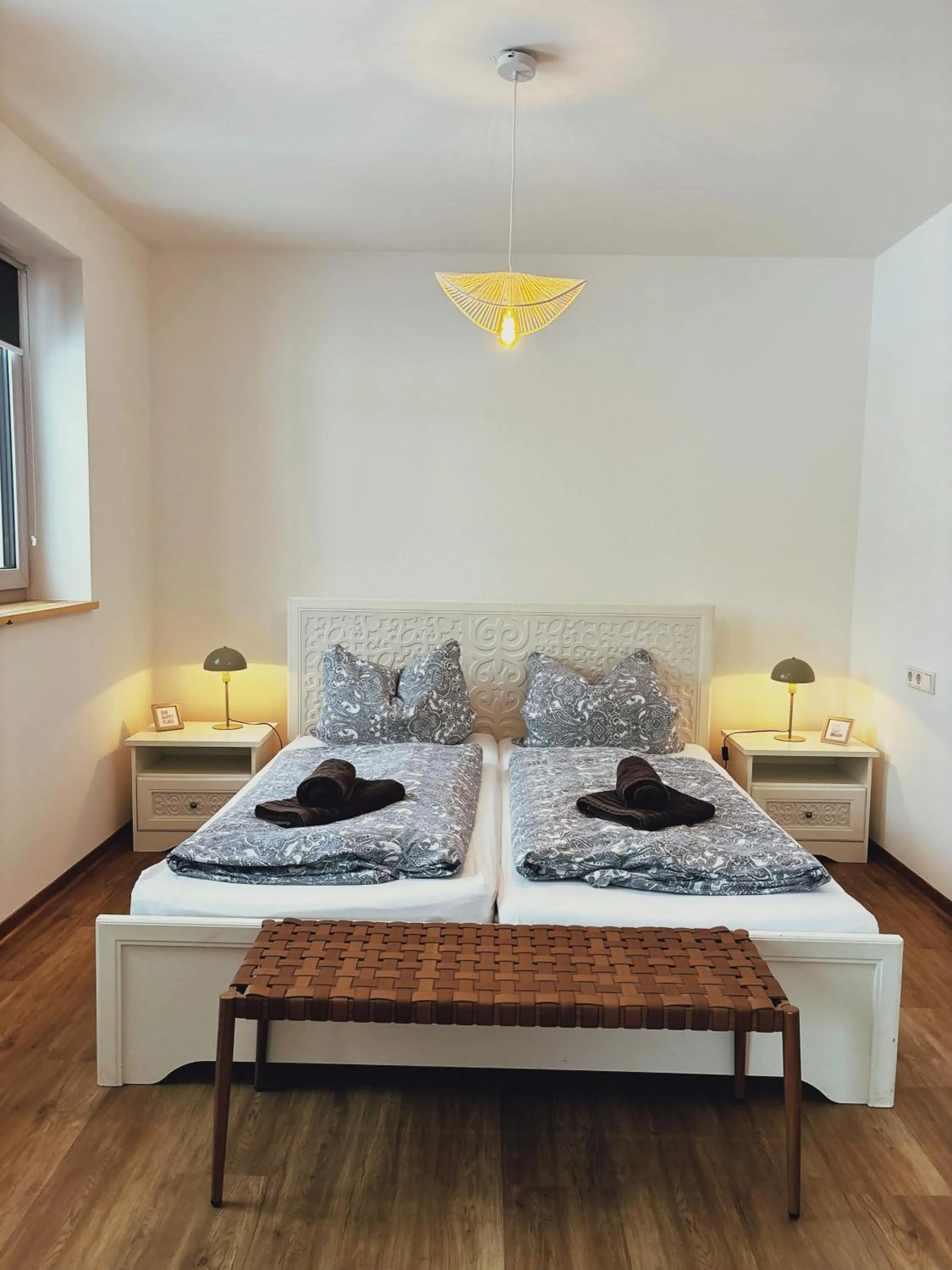 Bed in Parkschlößchen Hotel