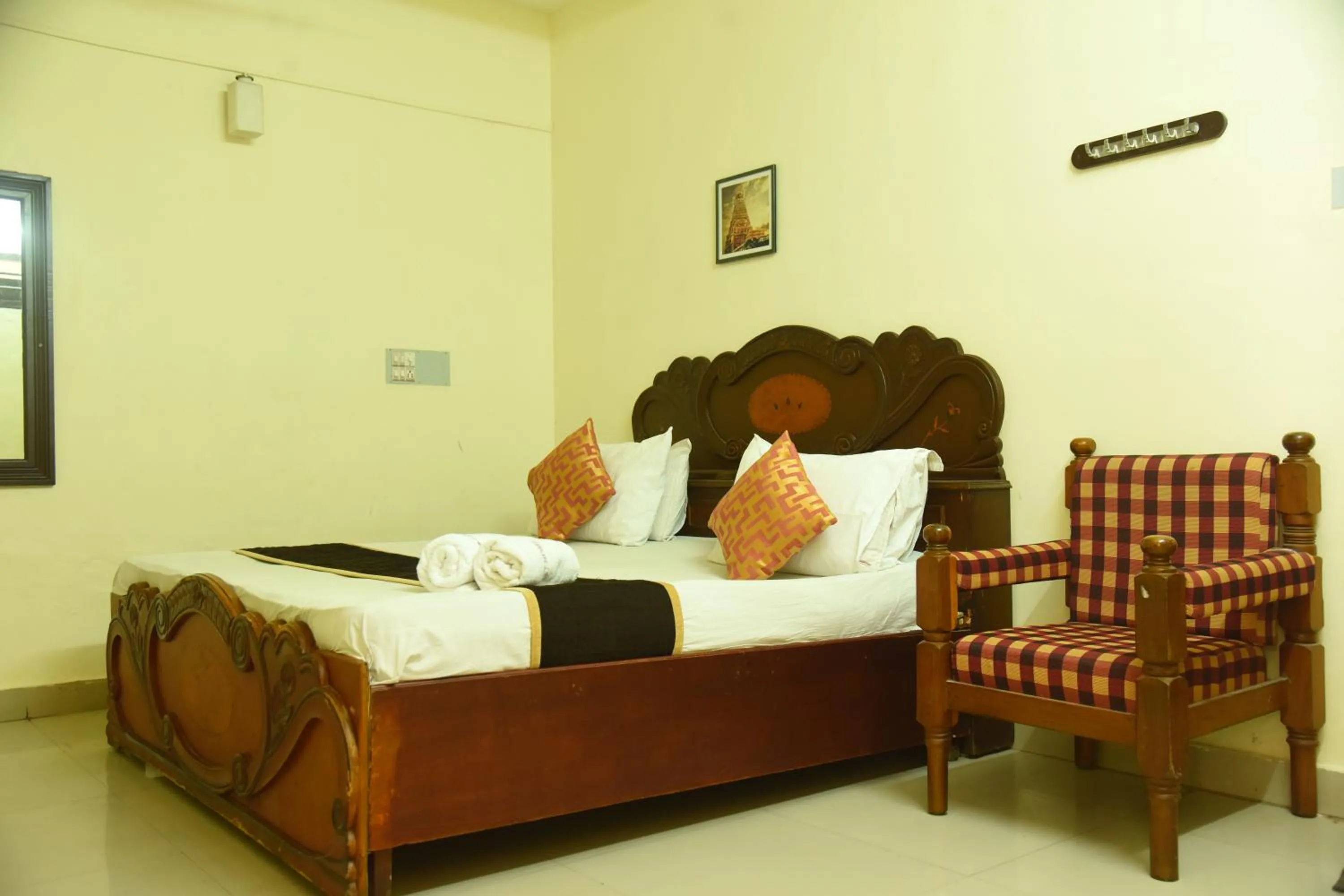 Bed in Hotel Raja Palace