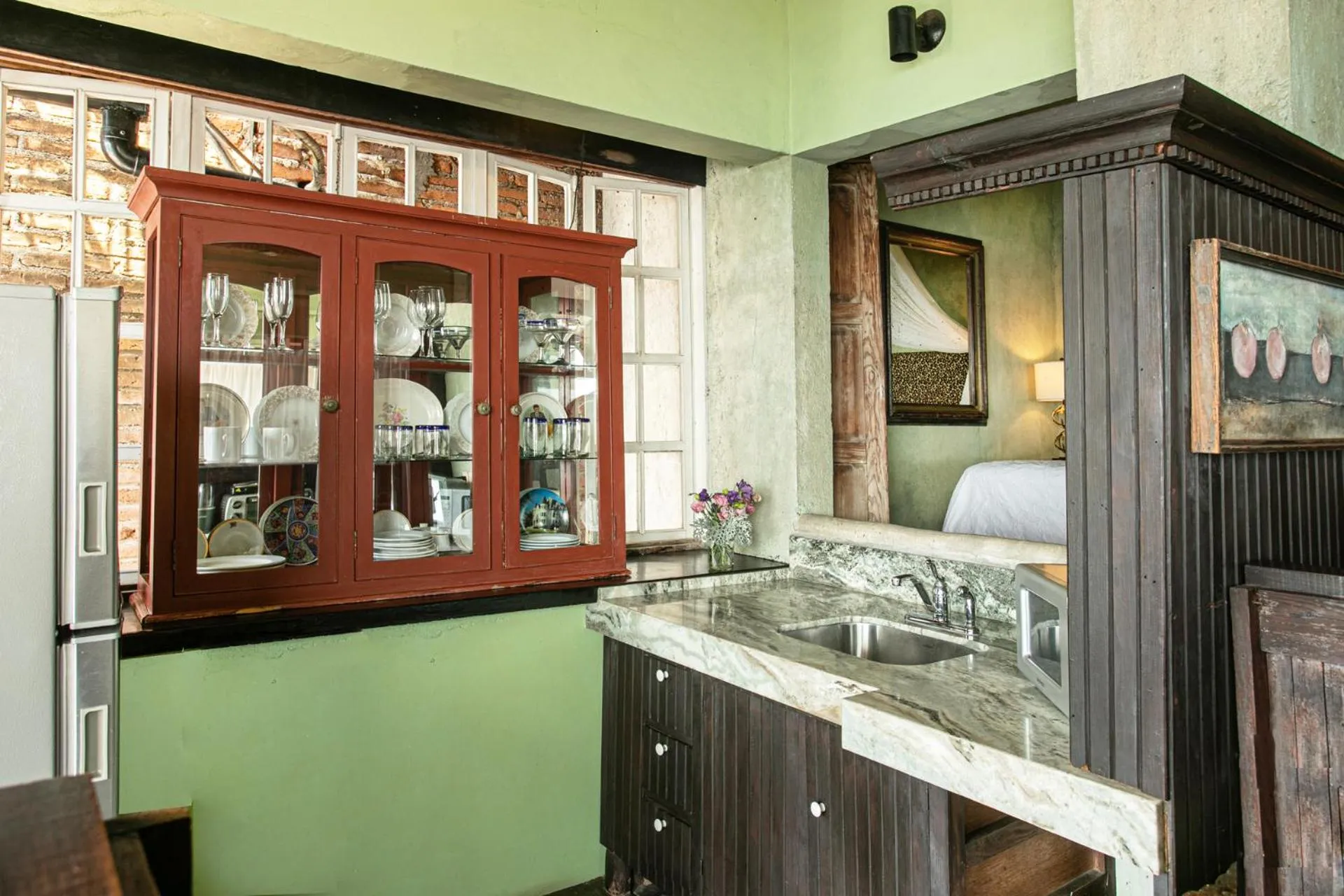 Kitchen or kitchenette in Quinta Maria Cortez Beach Hotel