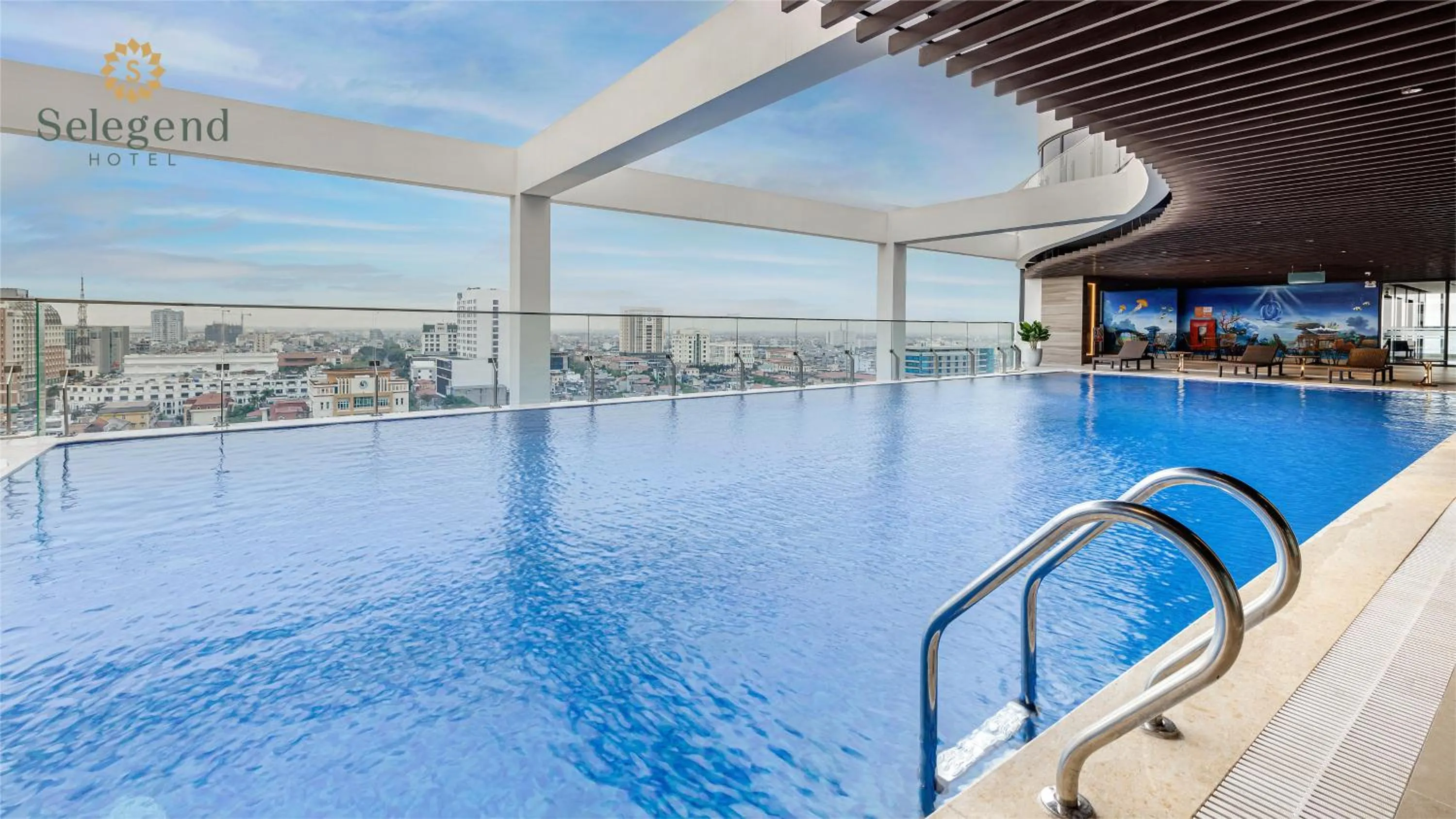 Pool view in Selegend Hotel Thái Bình