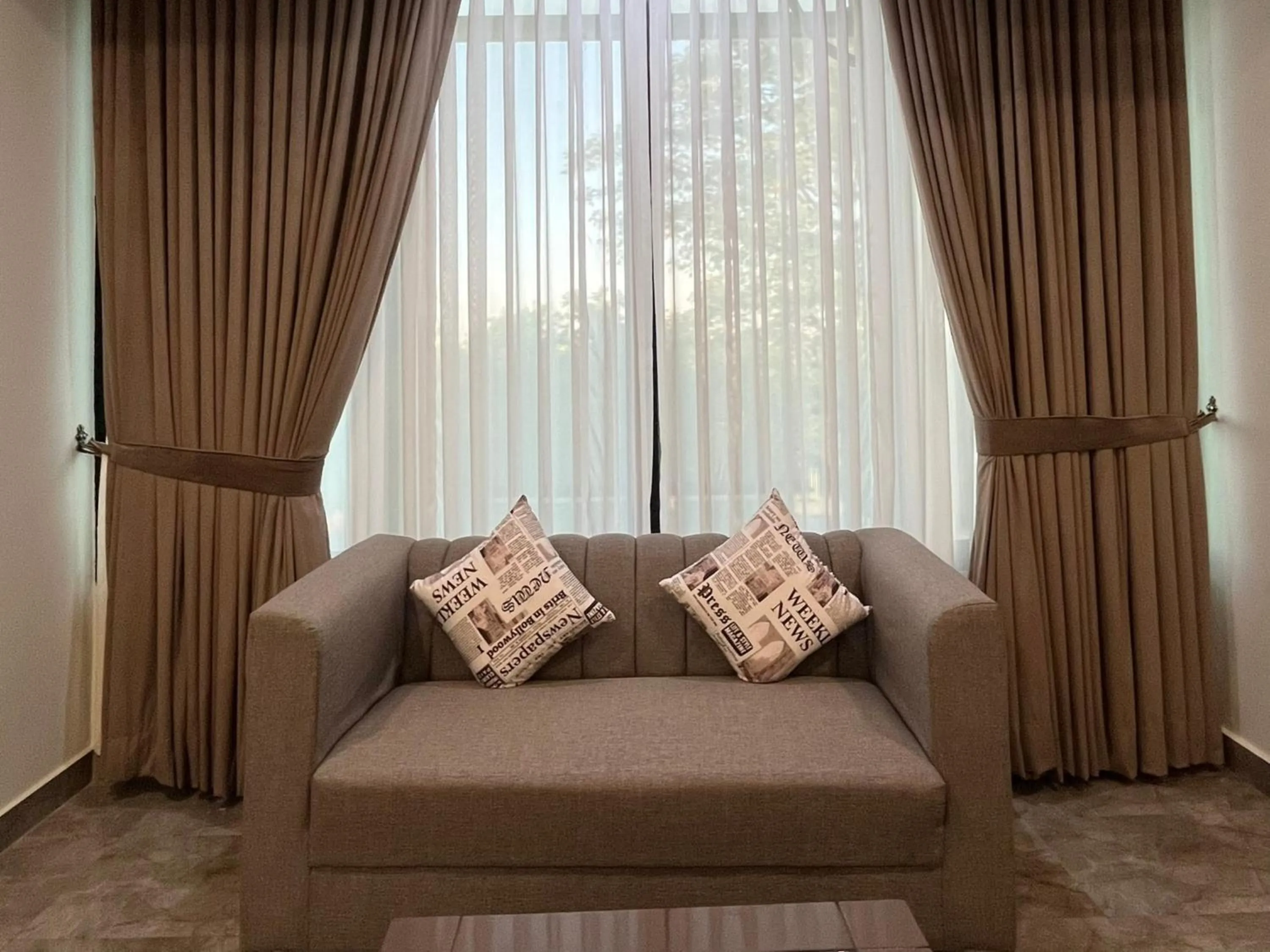 Seating area in Hotel de Papae