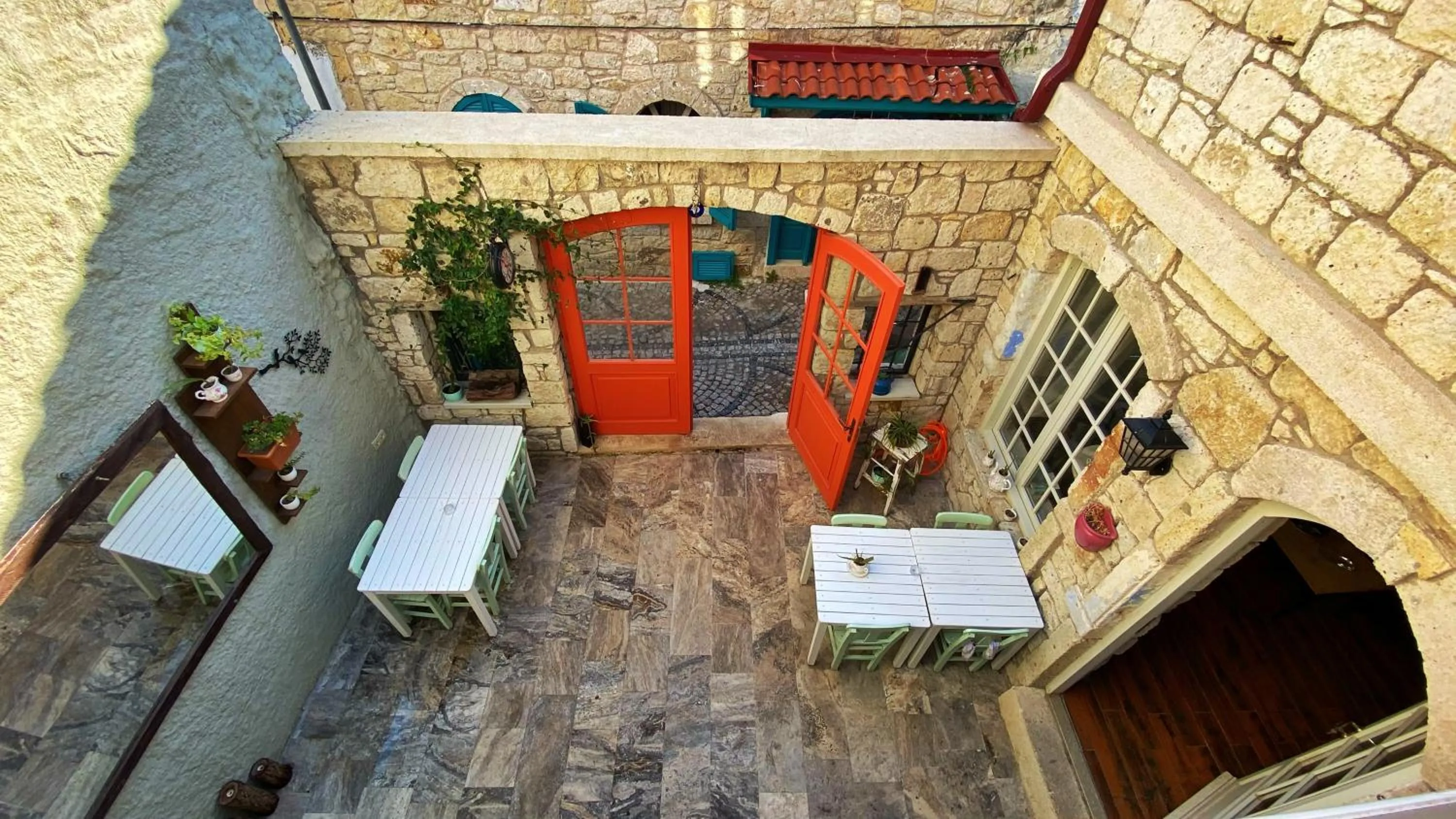 Bird's eye view in Oberj d'Azur Alaçatı