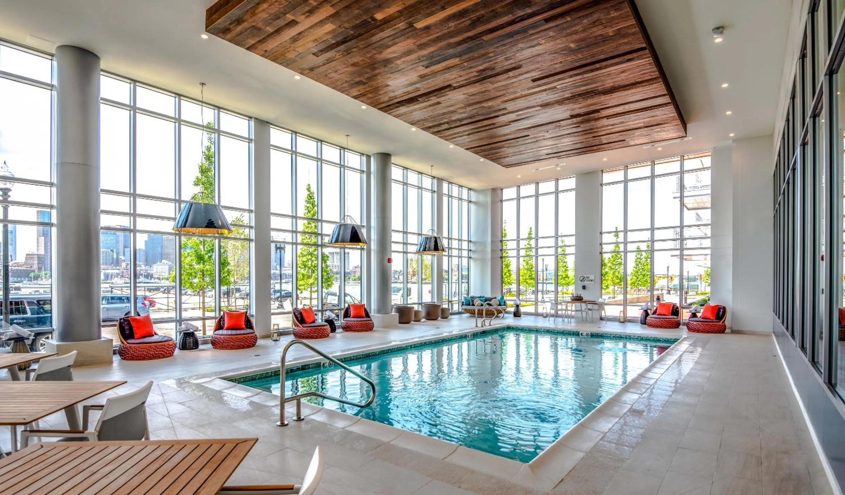 Swimming pool in Global Luxury Suites East Boston