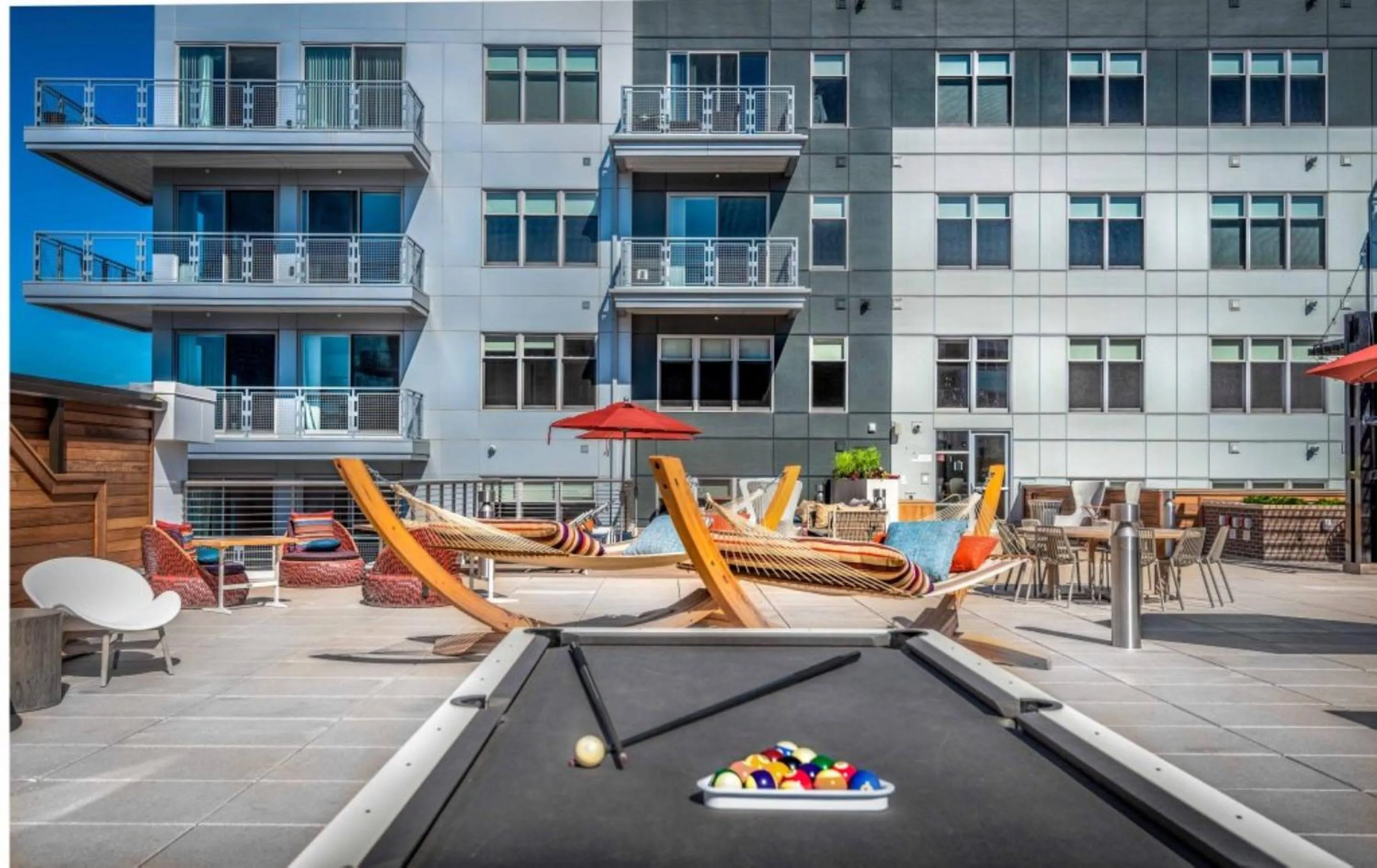 Billiard in Global Luxury Suites East Boston