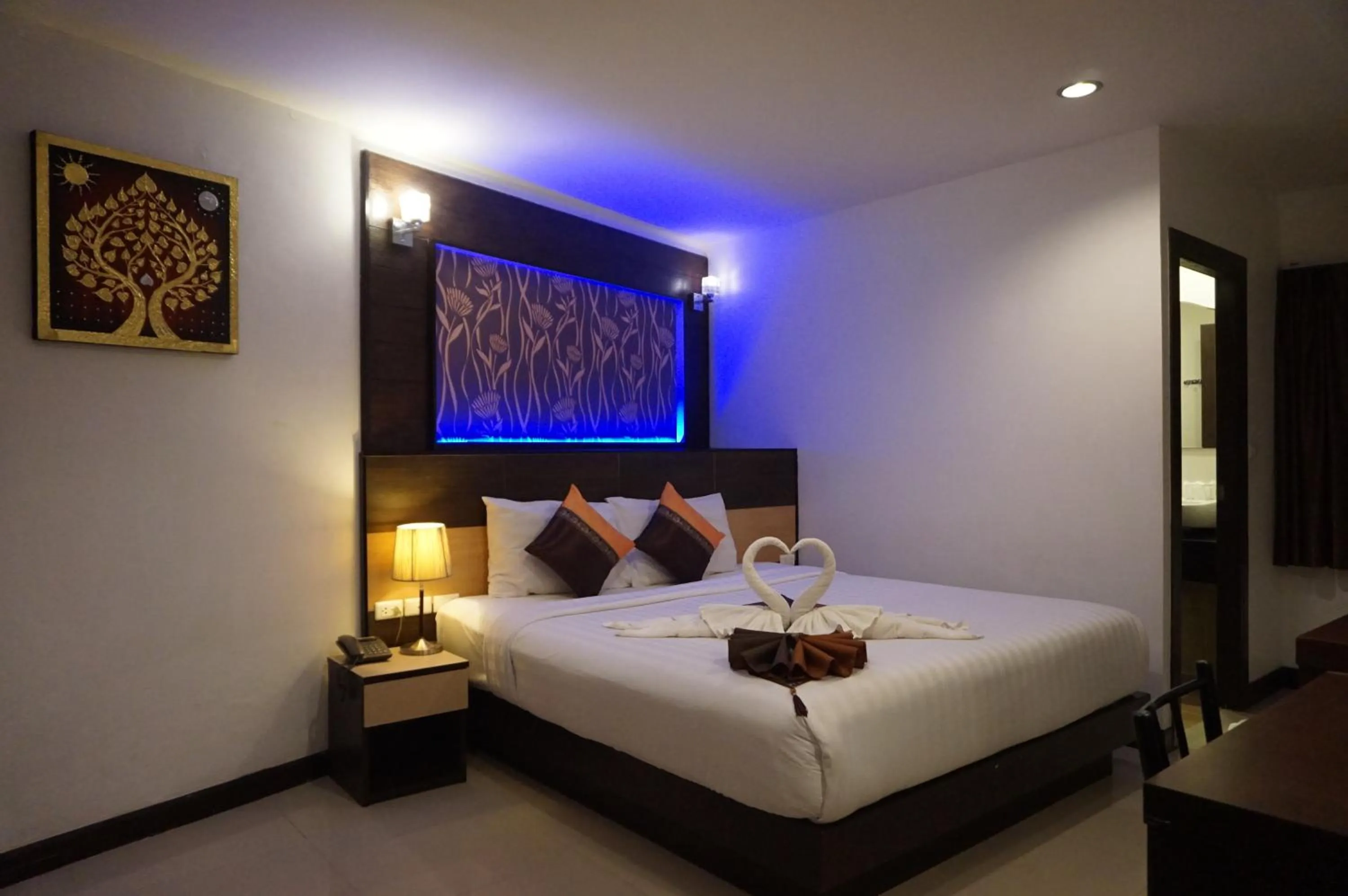 Photo of the whole room, Bed in Patong Mansion - SHA Certified