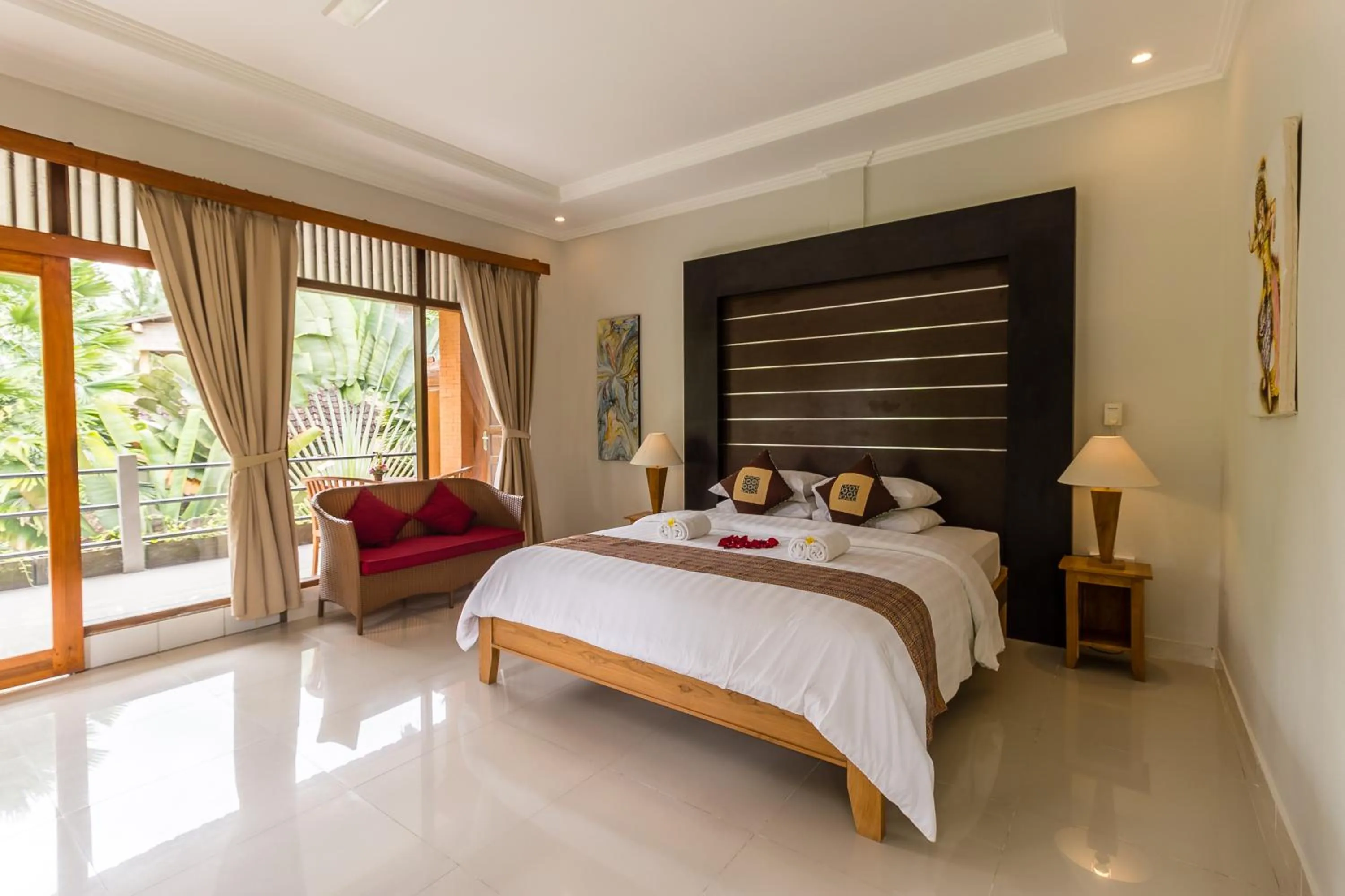 Bedroom, Bed in Rahayu Suites Monkey Forest Ubud