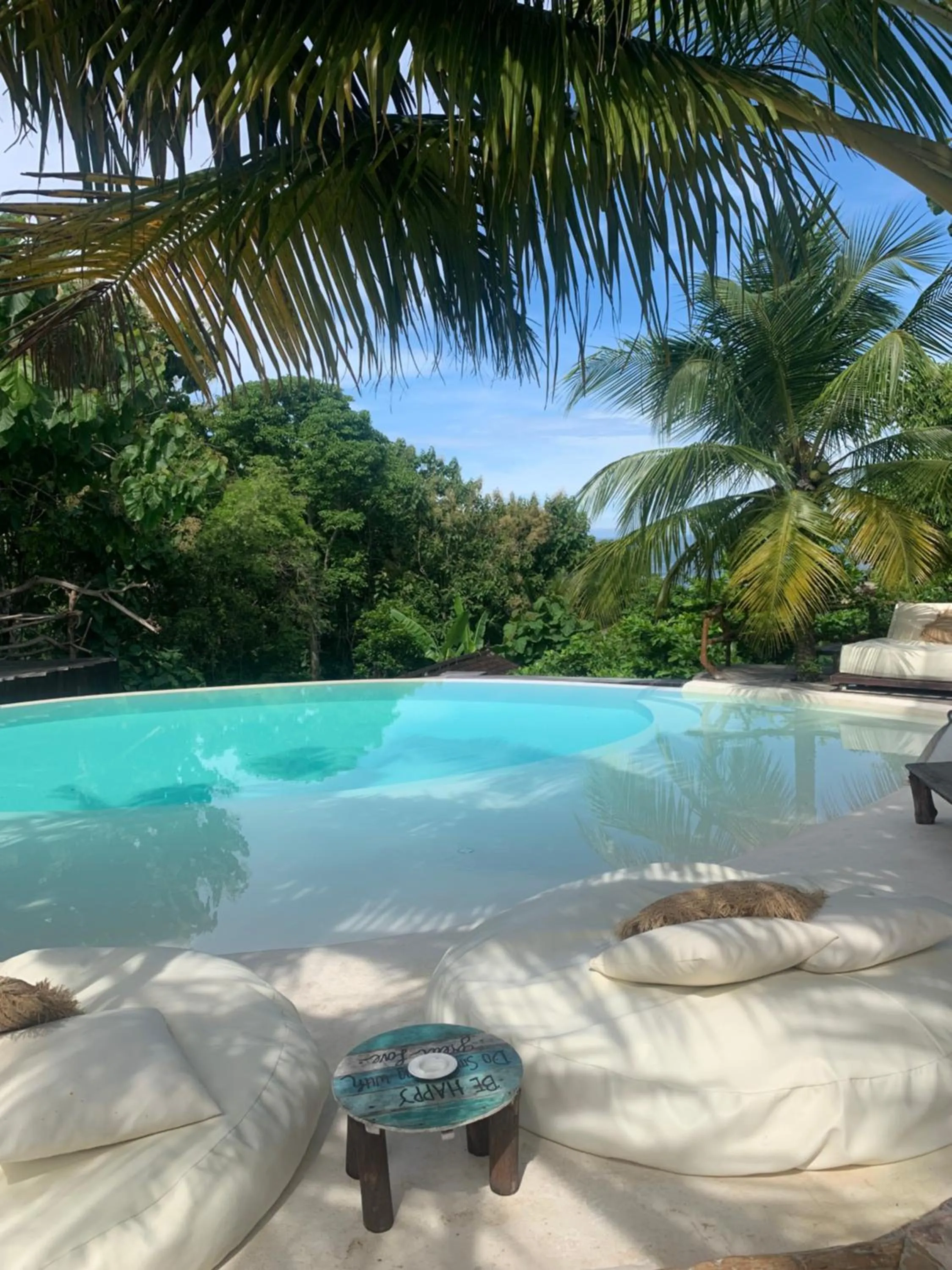 Pool view in La Cabane