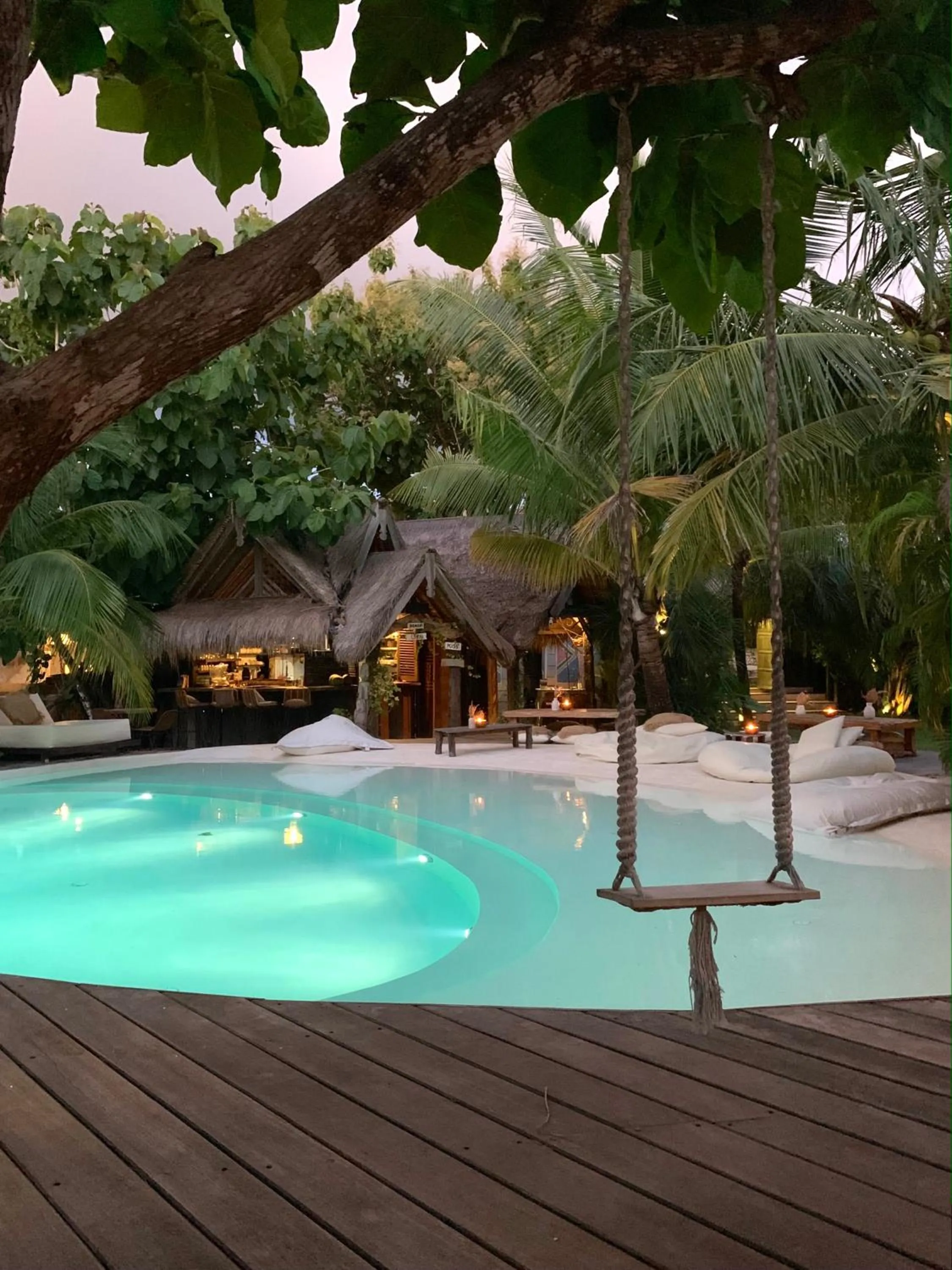 Pool view in La Cabane