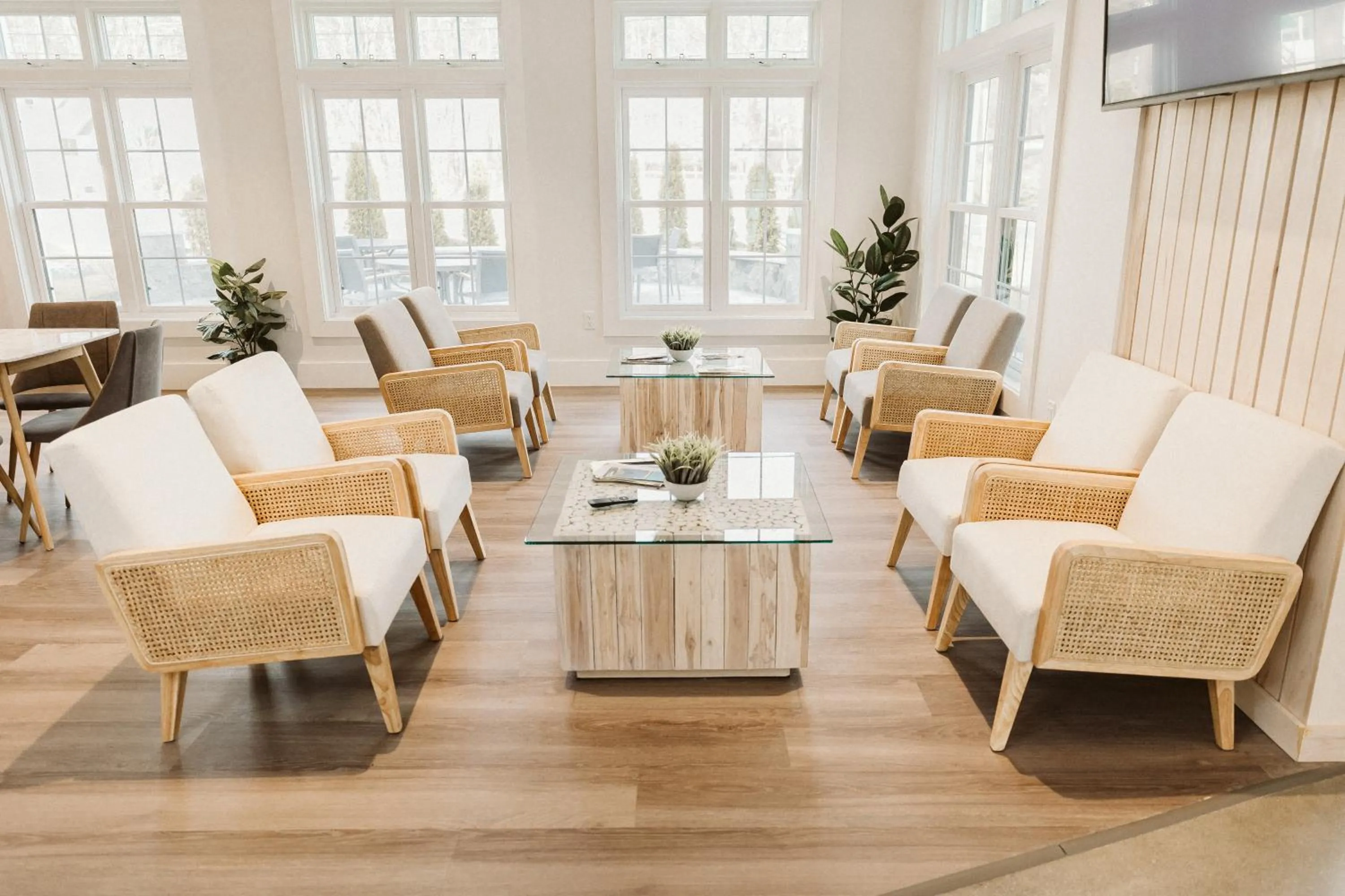 Communal lounge/ TV room in Grasshopper Inn