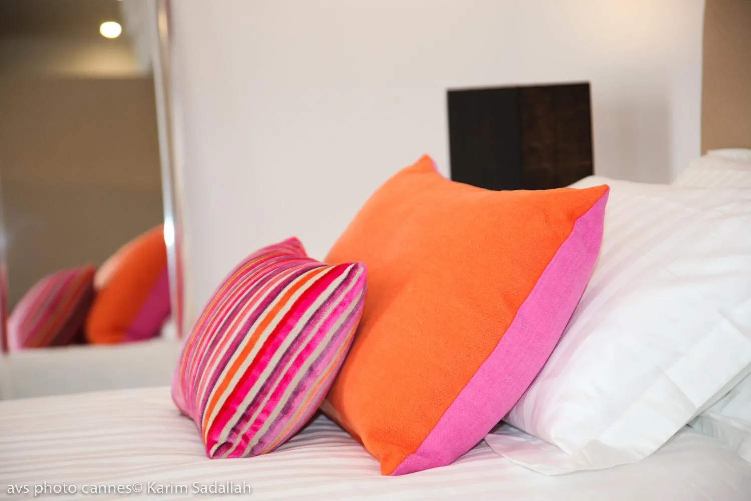Decorative detail, Bed in O Carré Croisette Cannes