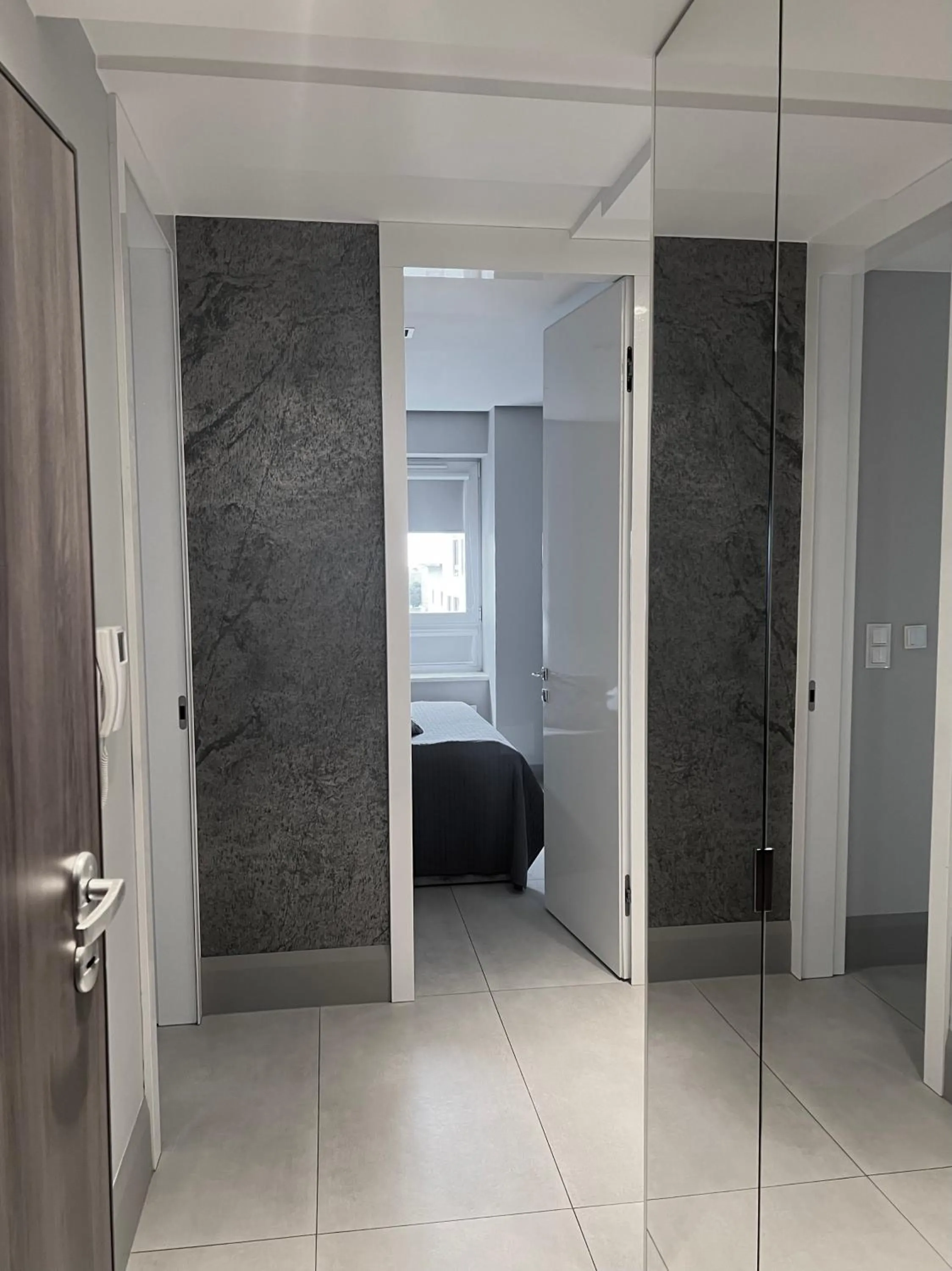 Facade/entrance, Bed in Platinum Towers Central Apartments