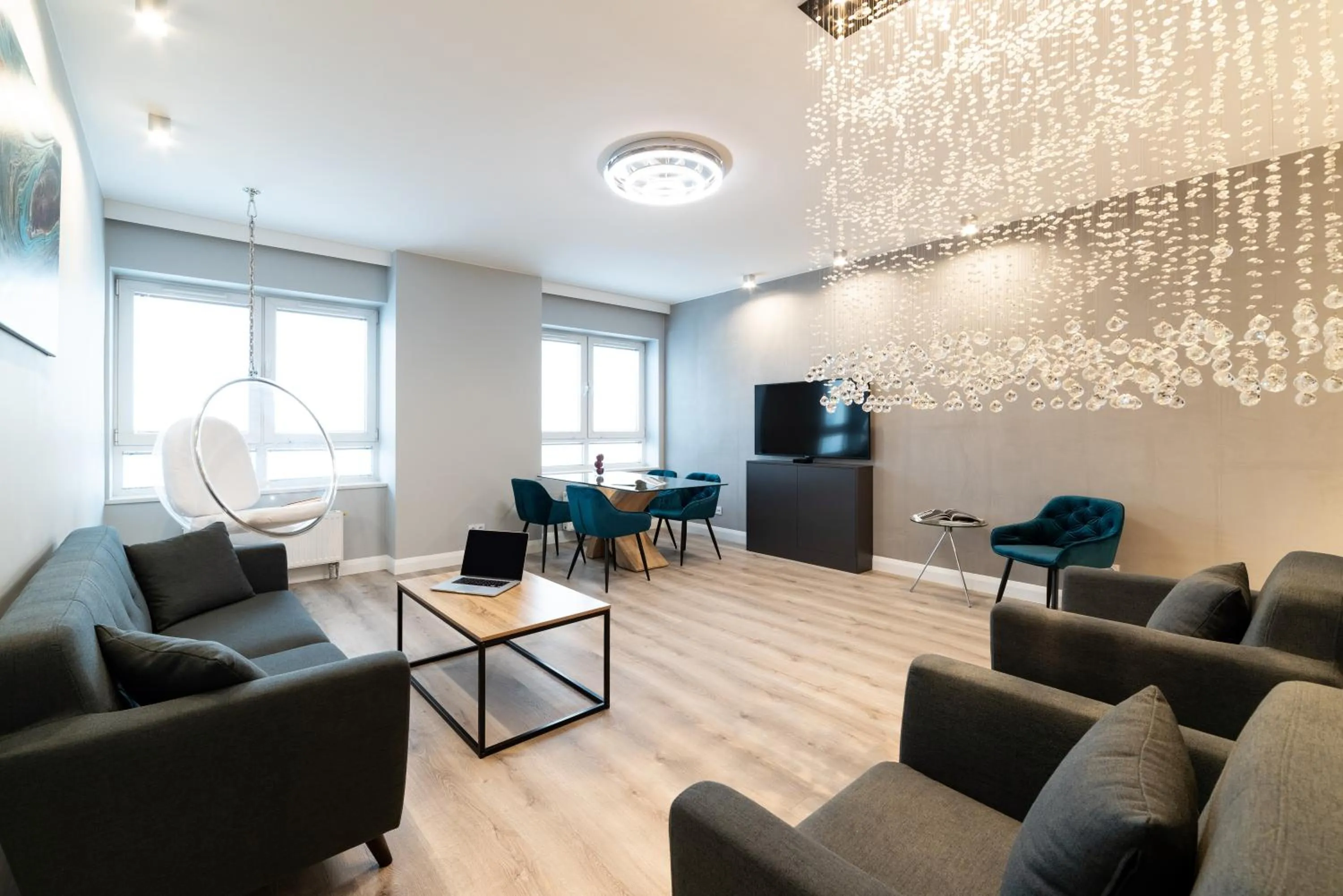 Living room in Platinum Towers Central Apartments