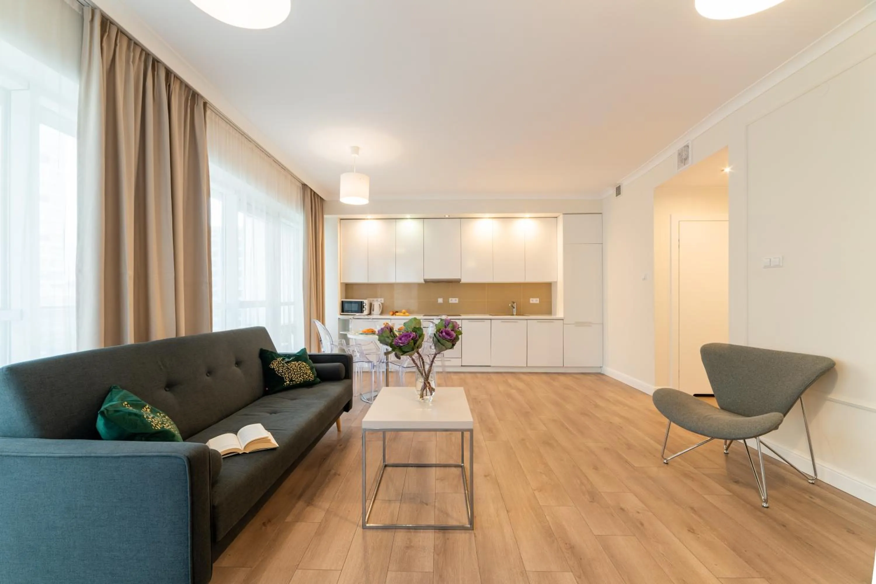 Seating area in Platinum Towers Central Apartments