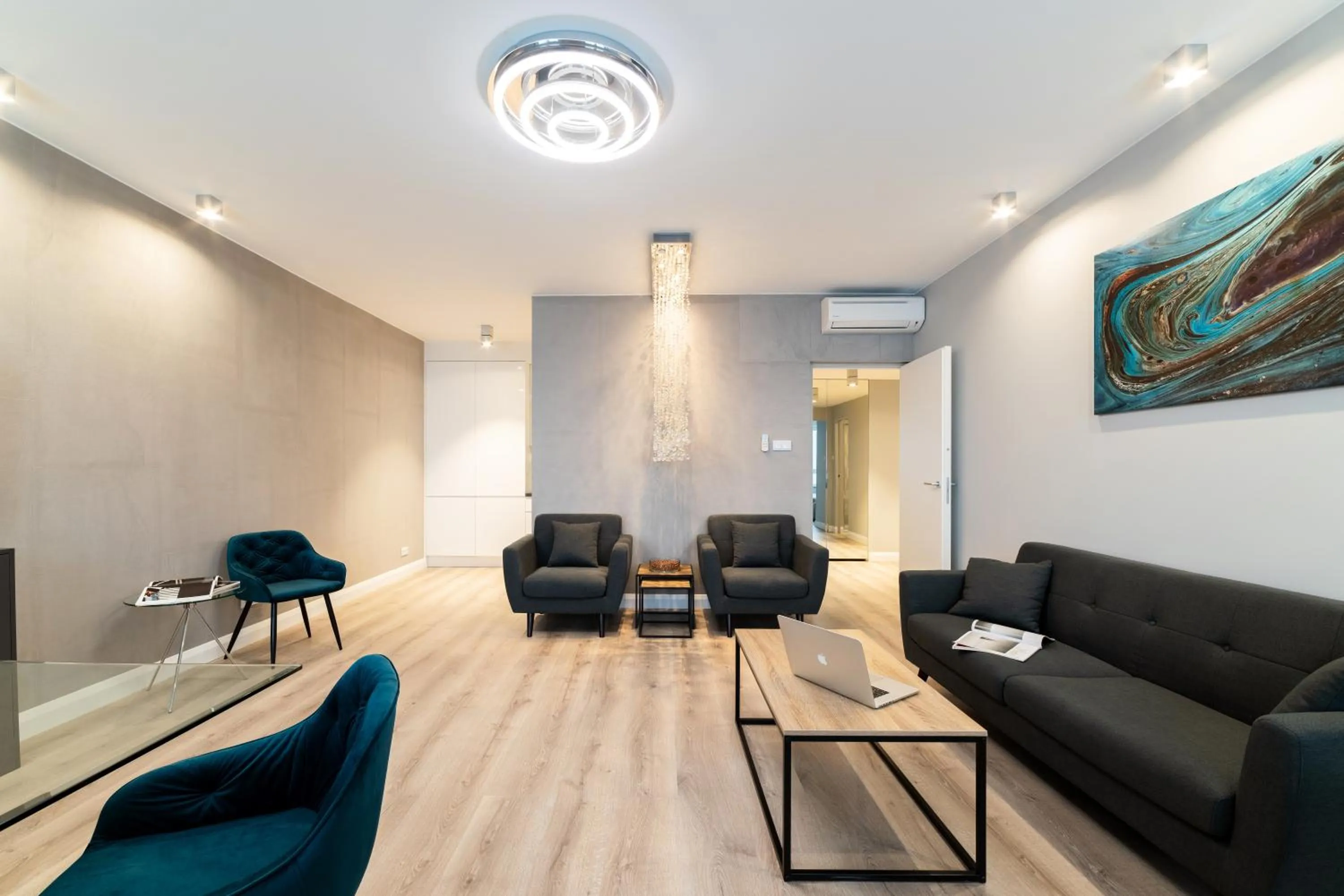 Living room in Platinum Towers Central Apartments