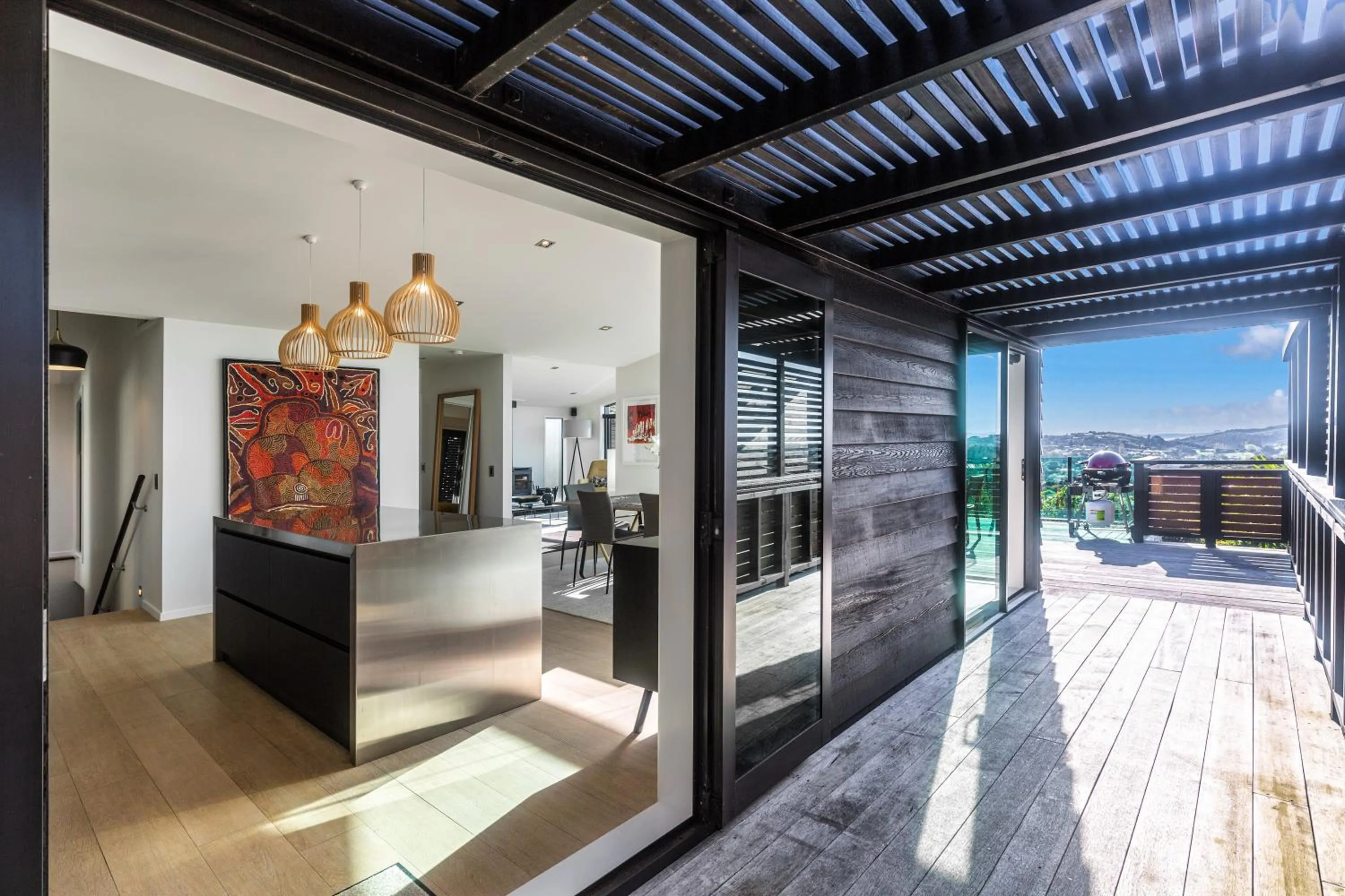 Facade/entrance in Taonga with Sea Views by Waiheke Unlimited