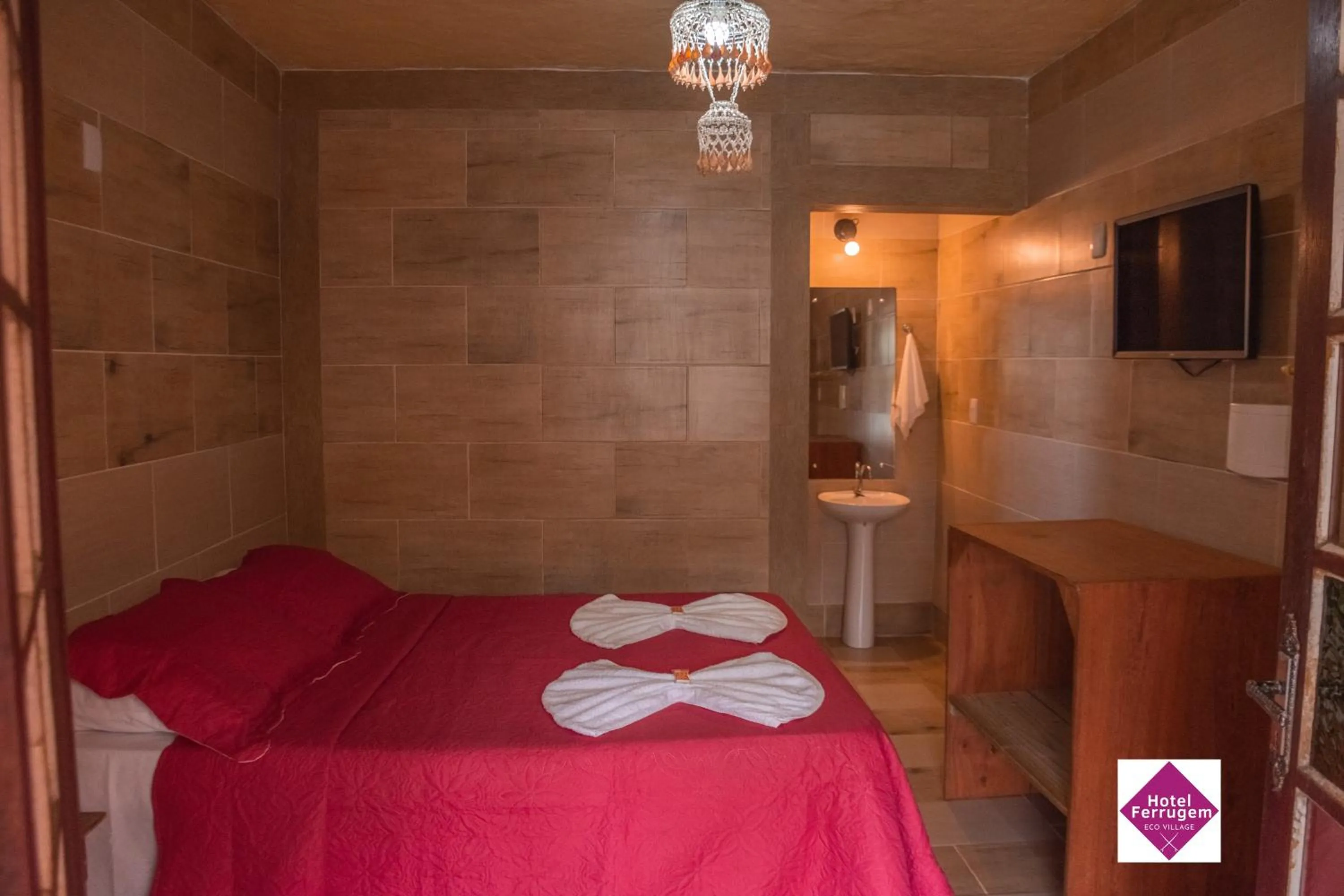 Bedroom, Bed in Hotel Ferrugem Eco Village