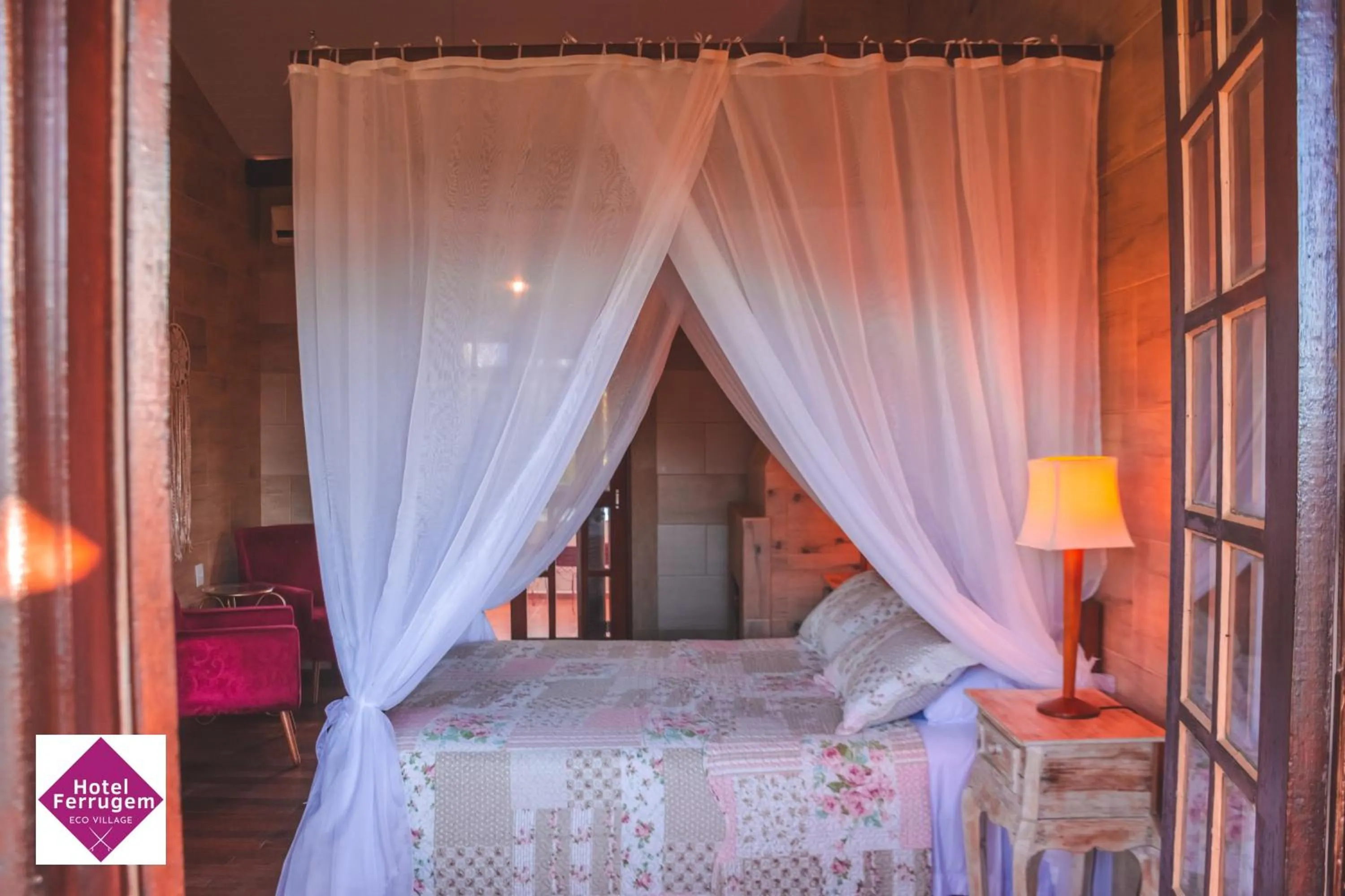 Bed in Hotel Ferrugem Eco Village