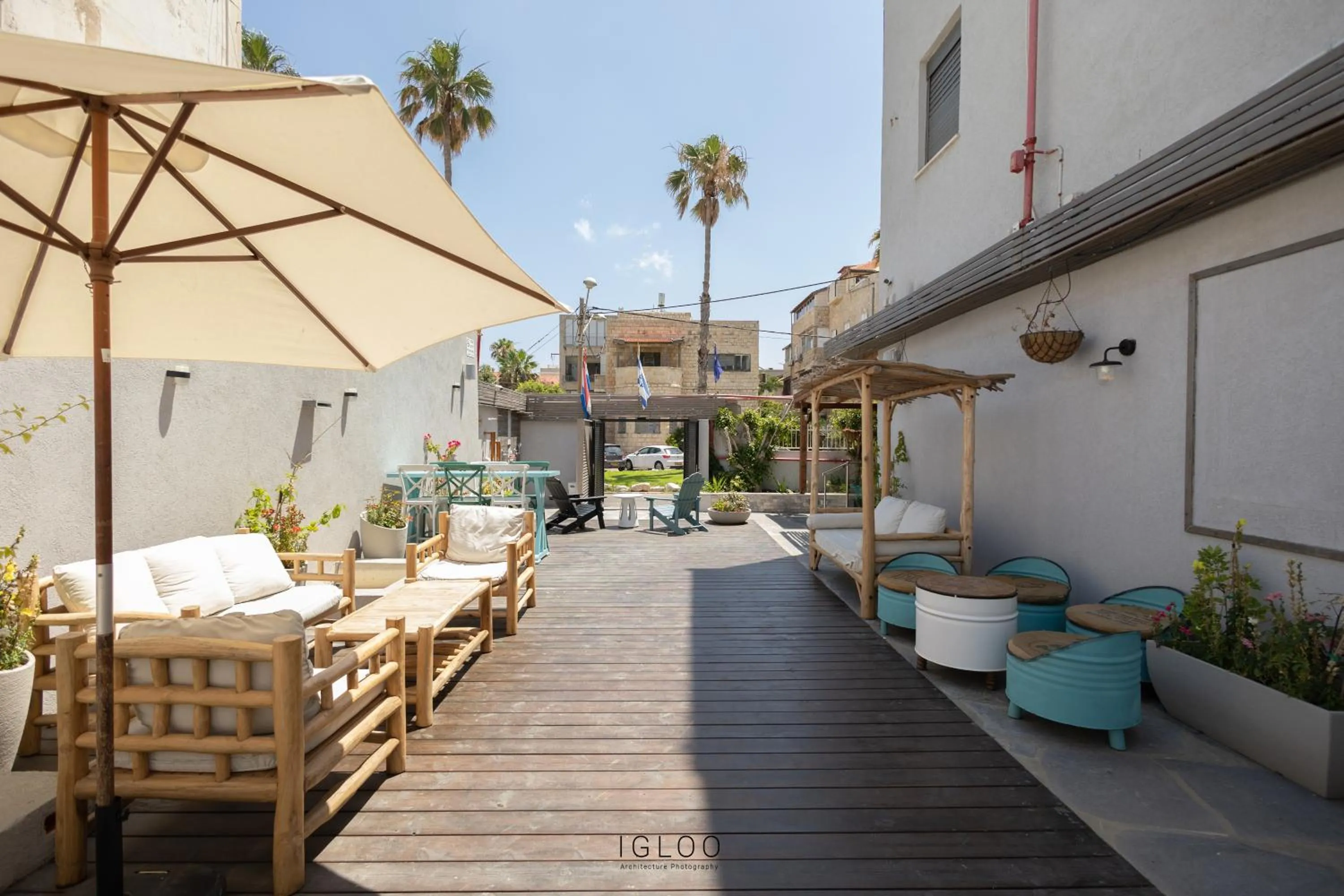 Patio in Domus Bat Galim Hotel