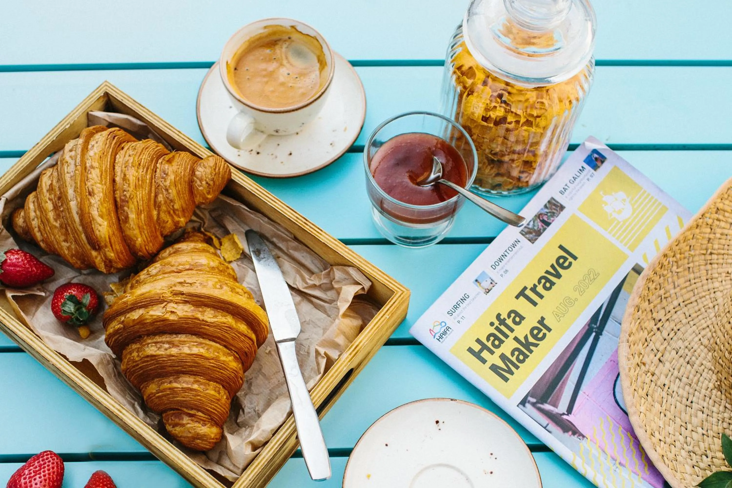 Continental breakfast in Domus Bat Galim Hotel