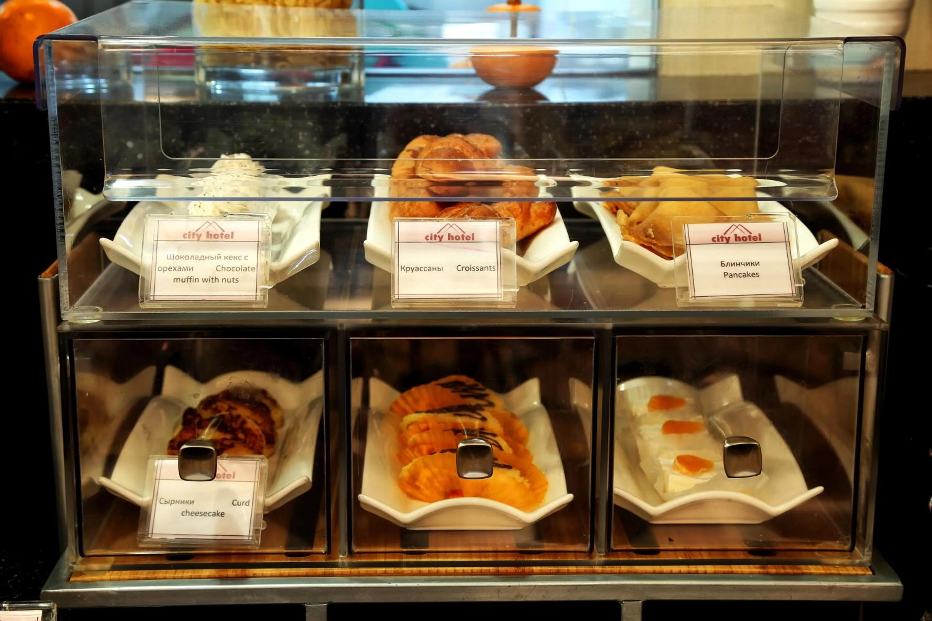 American breakfast in City Hotel Bishkek