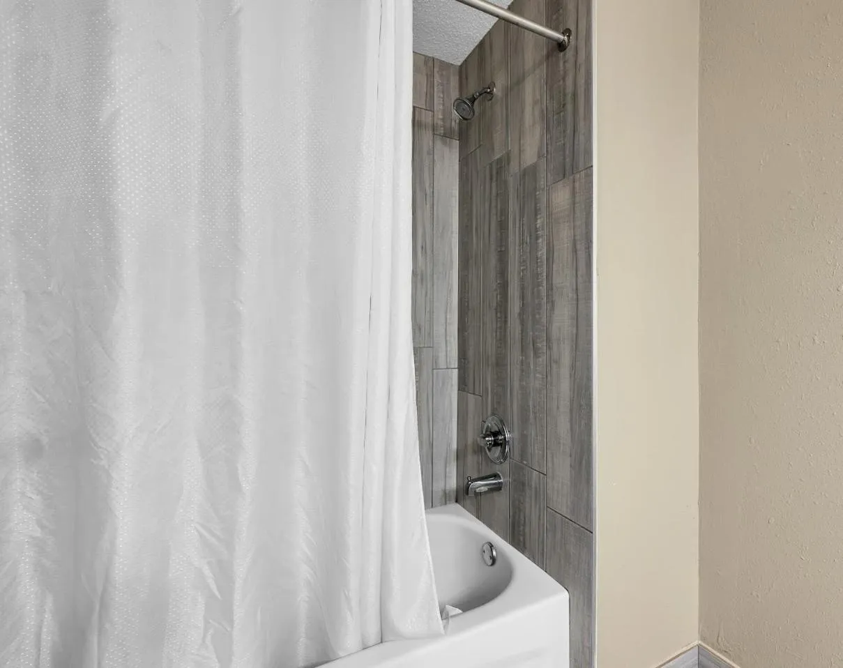 Shower in Quality Inn Roseville-Detroit North