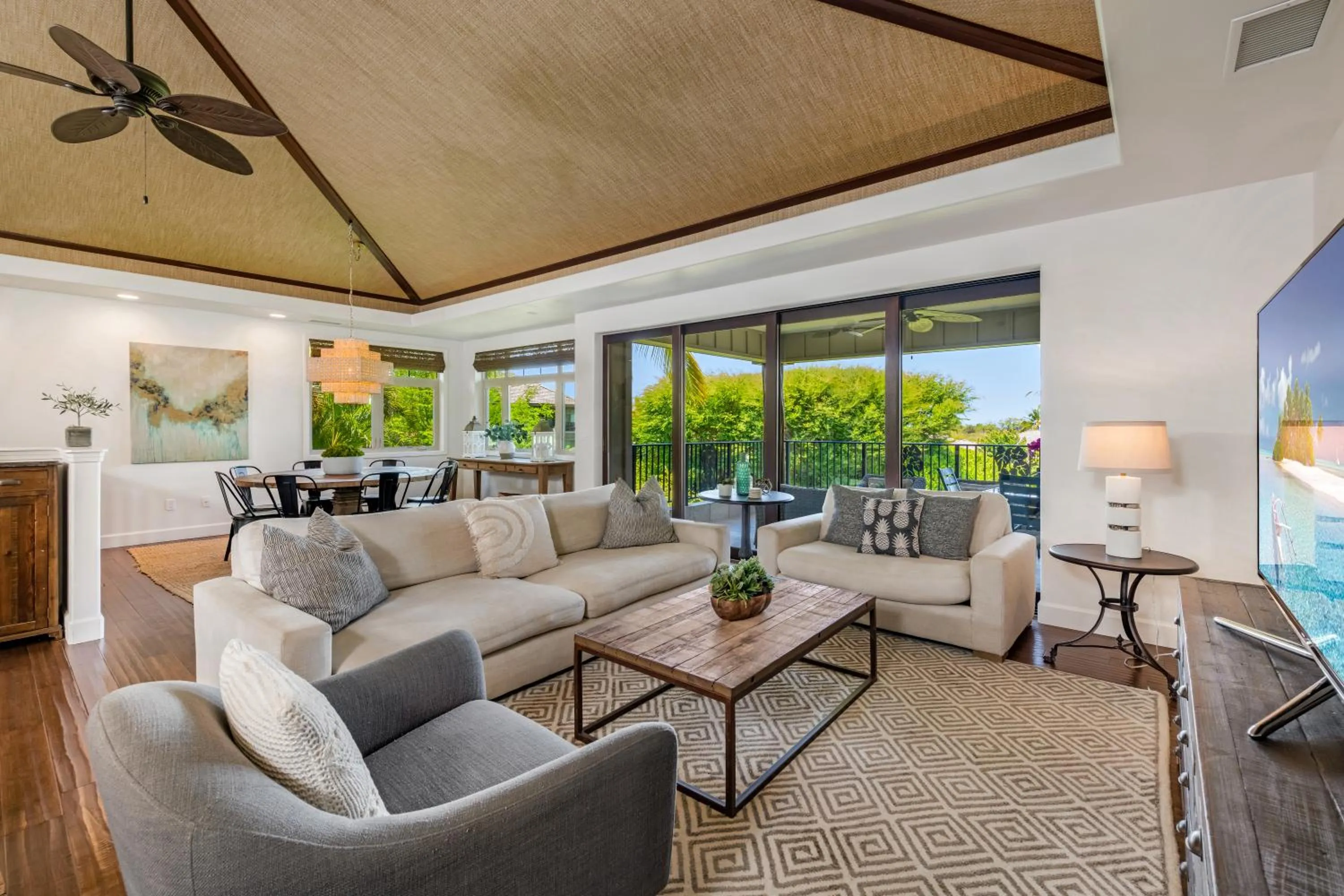 Living room in Mauna Lani Luxury Vacation Villas - CoralTree Residence Collection
