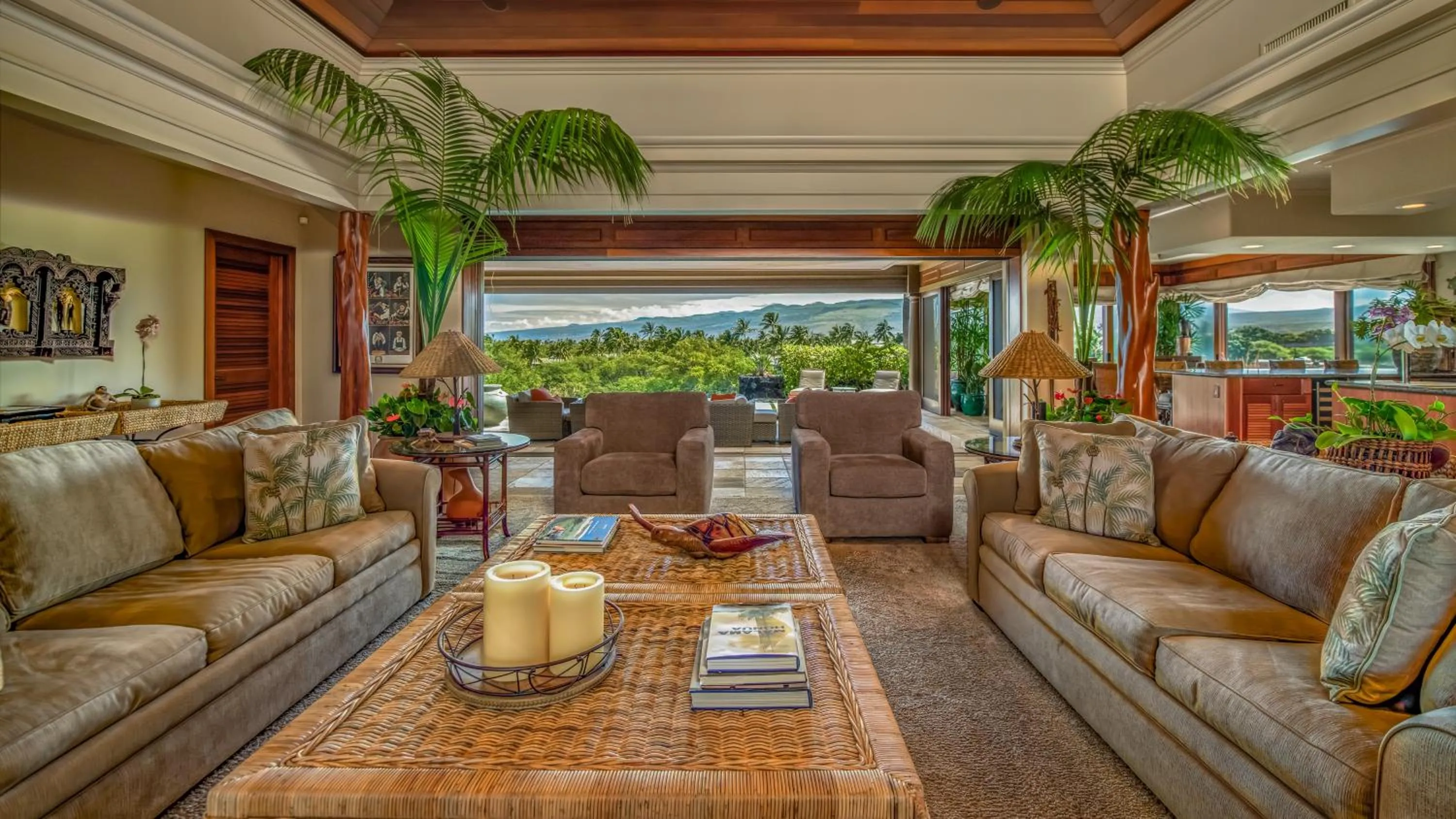 Living room in Mauna Lani Luxury Vacation Villas - CoralTree Residence Collection