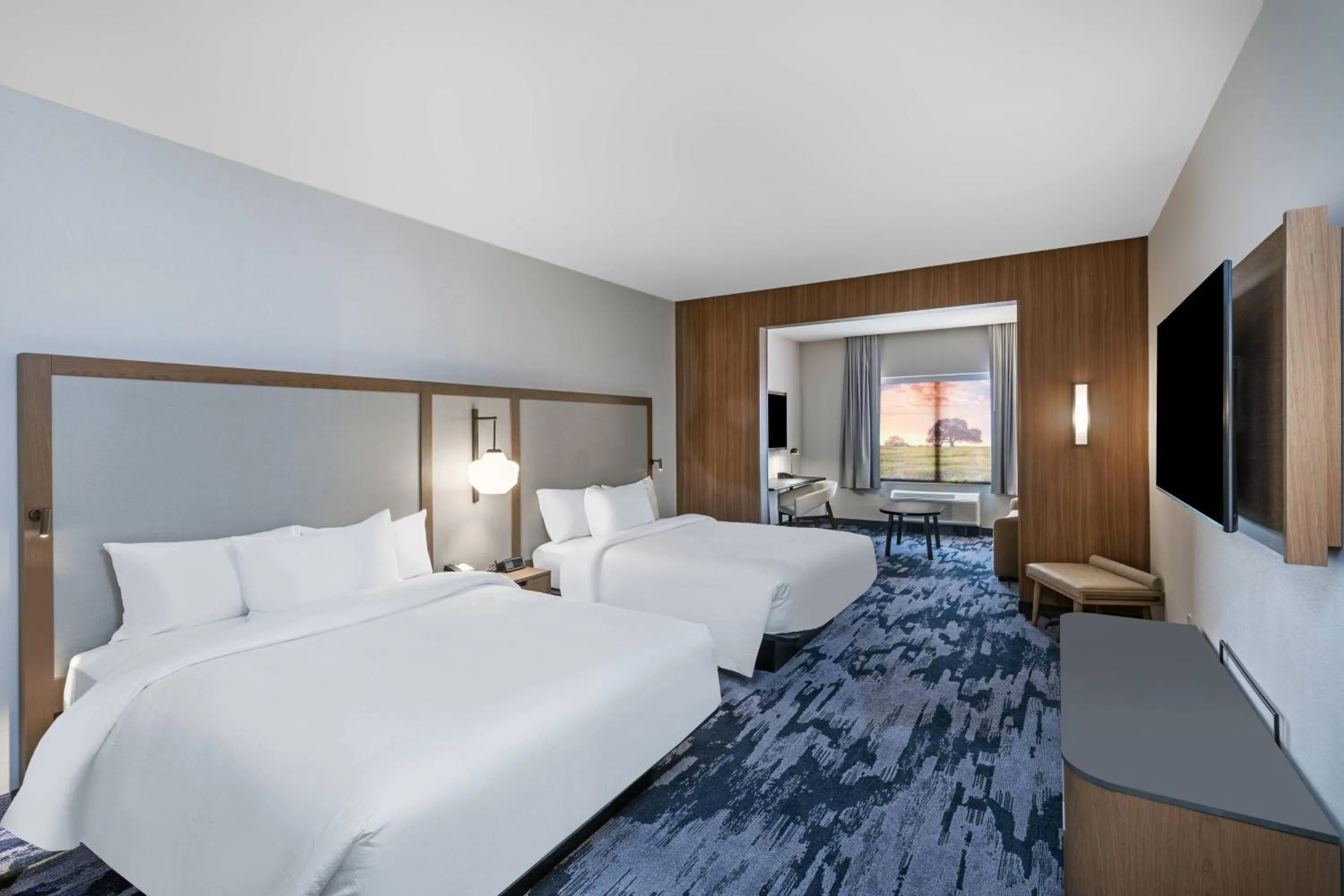 Photo of the whole room, Bed in Fairfield Inn & Suites Houston Memorial City Area