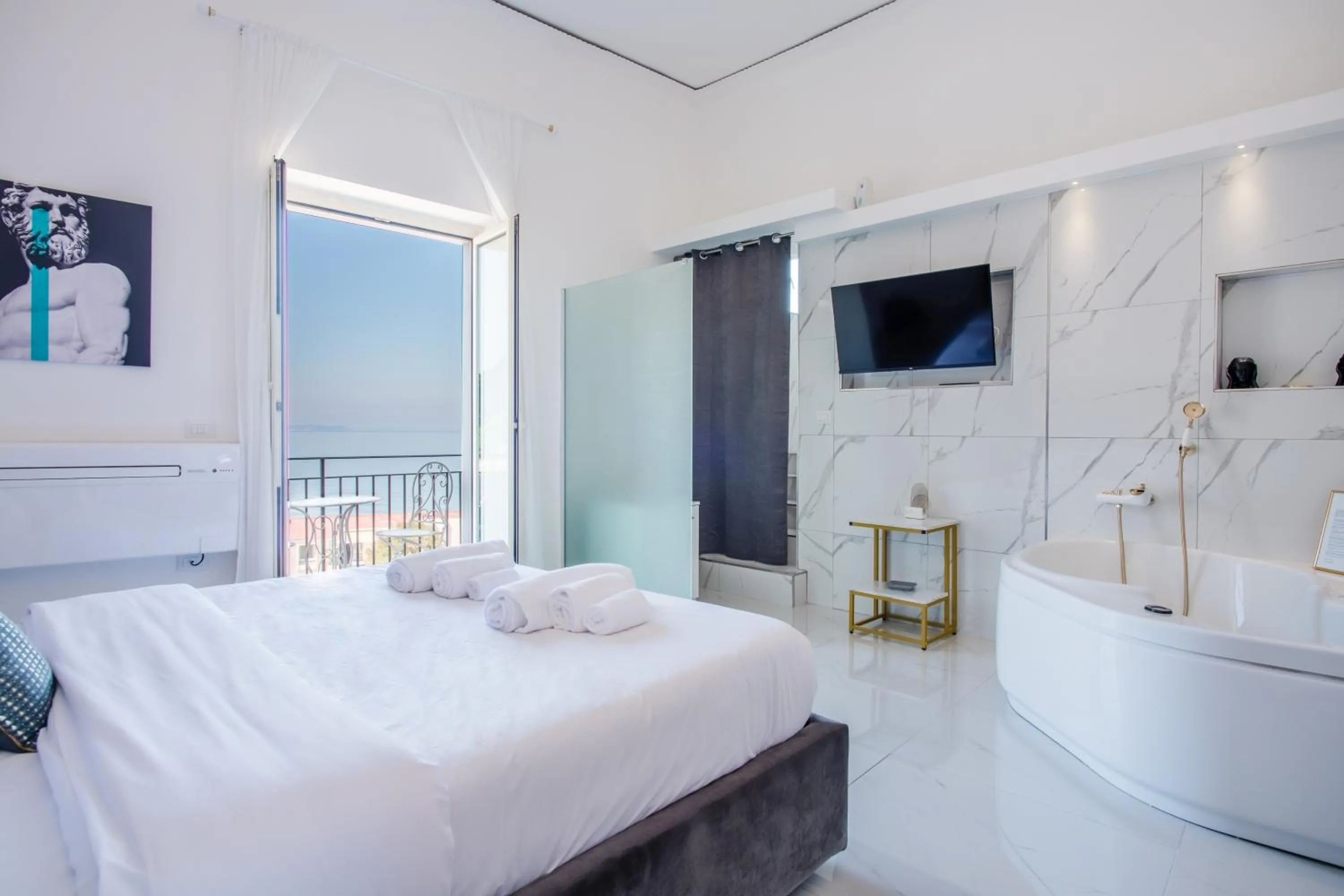 View (from property/room), Bed in Naro Suites and Rooms