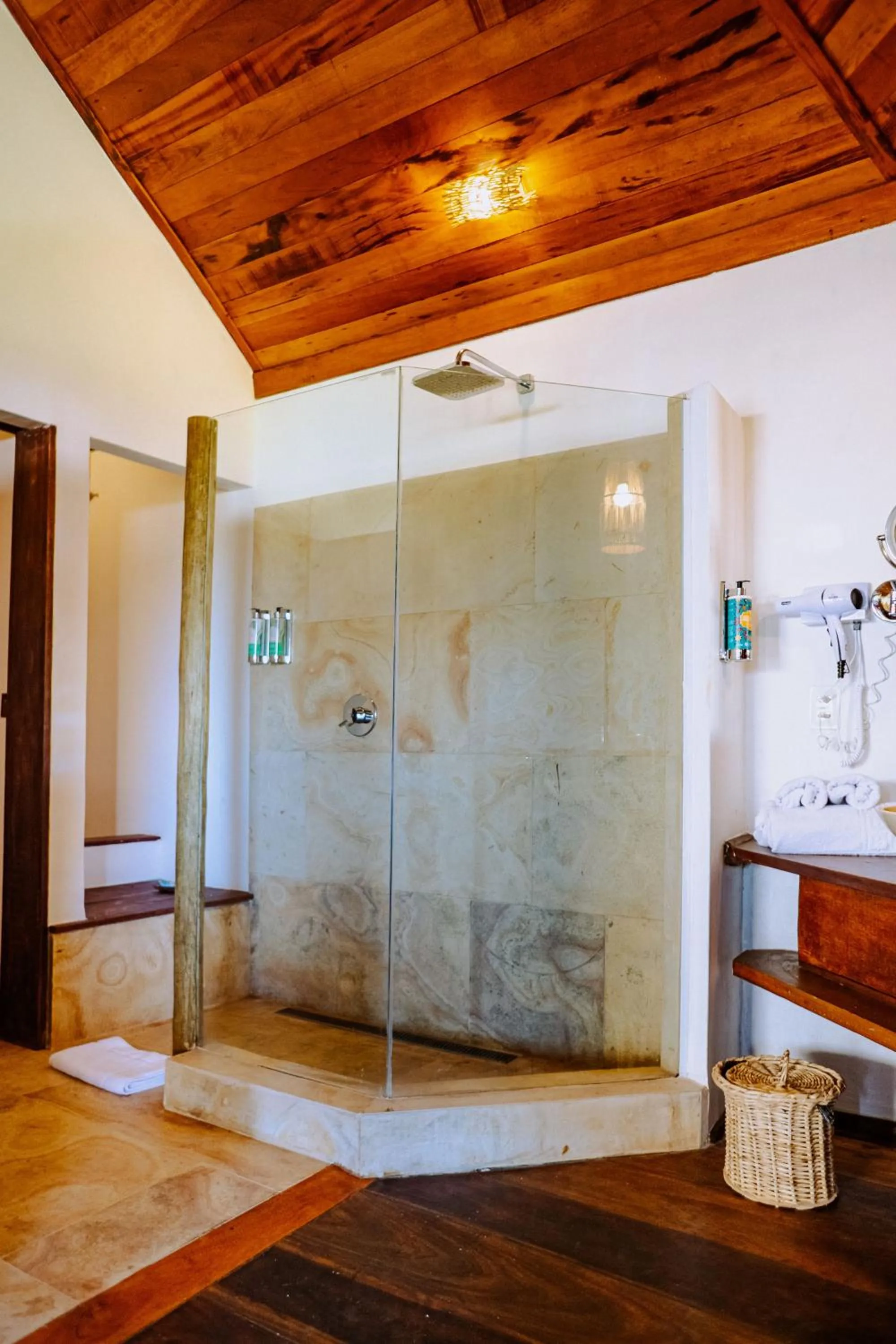 Shower in Hurricane Jeri