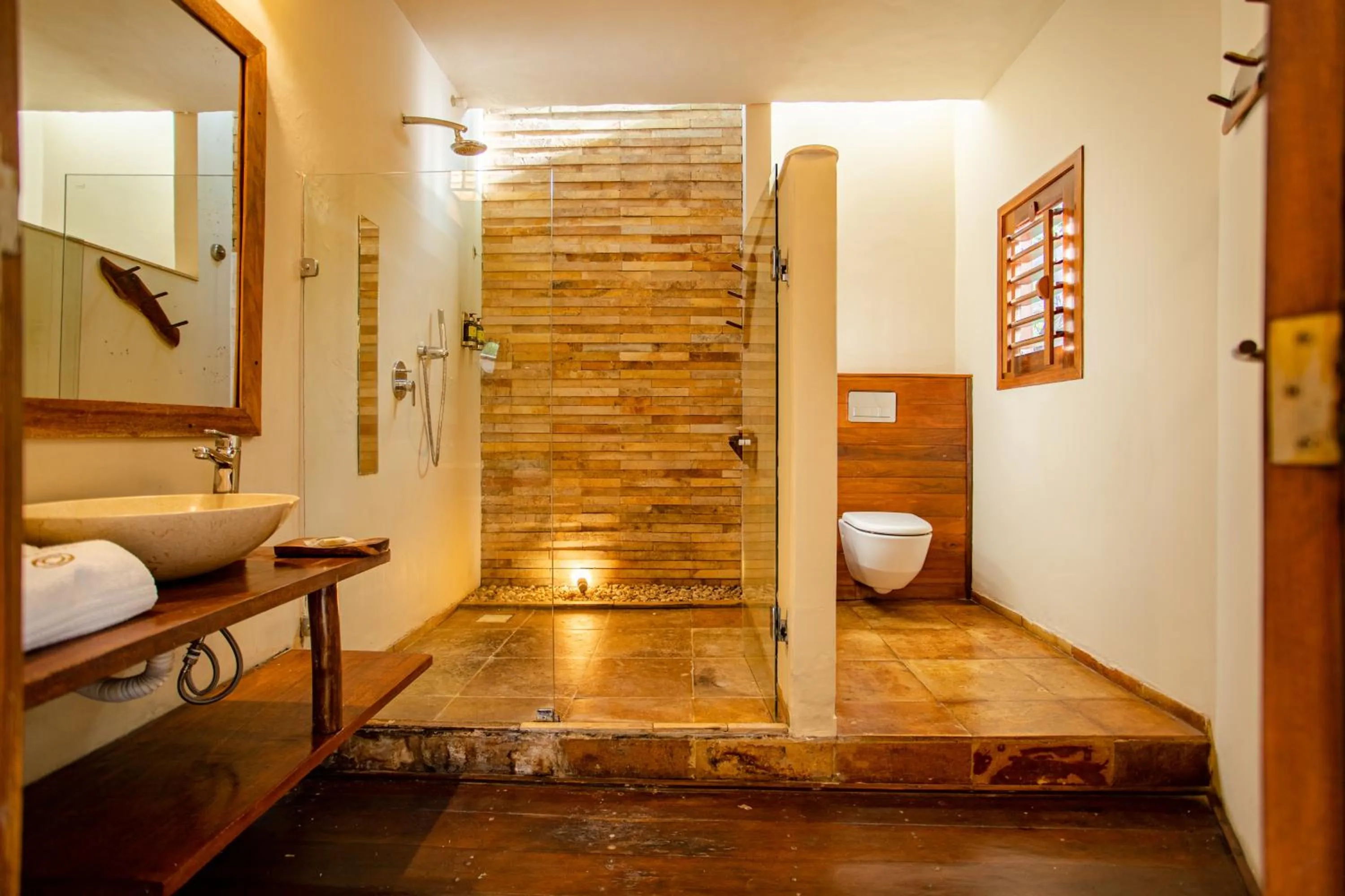 Shower in Hurricane Jeri