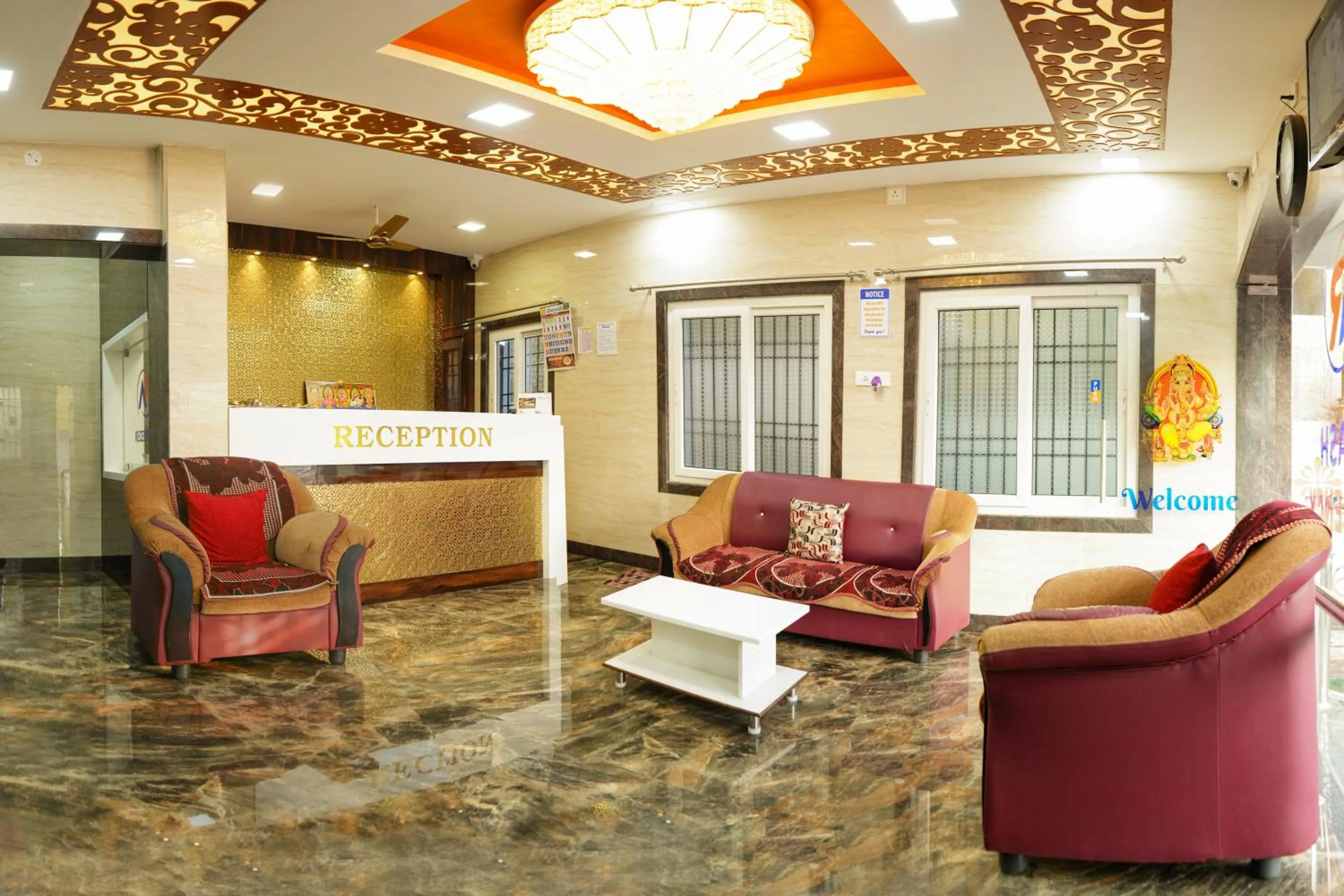 Seating area in Akash Residency