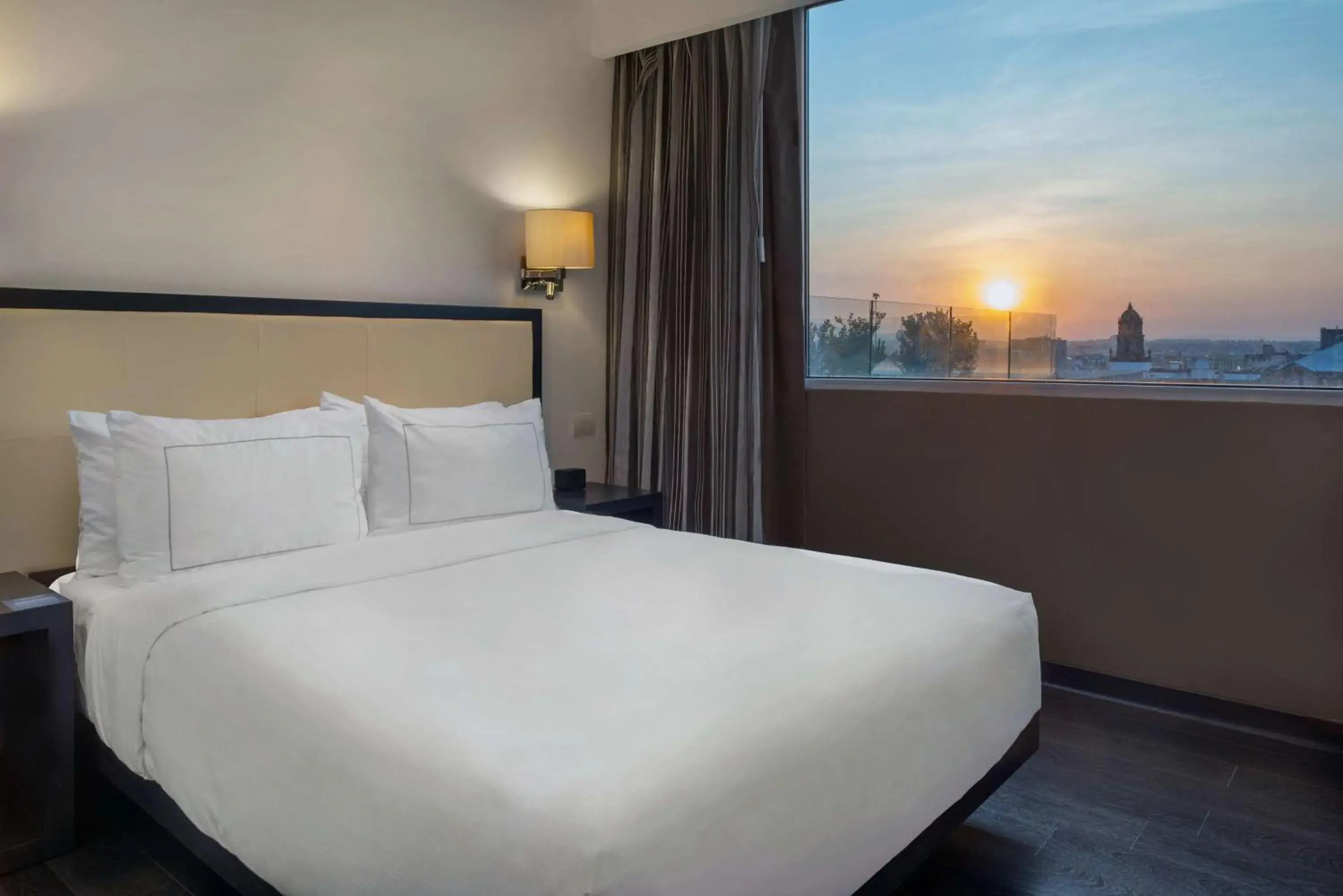 View (from property/room), Bed in Hilton DoubleTree Guadalajara Centro Historico View (from property/room), Bed in Hilton DoubleTree Guadalajara Centro Historico