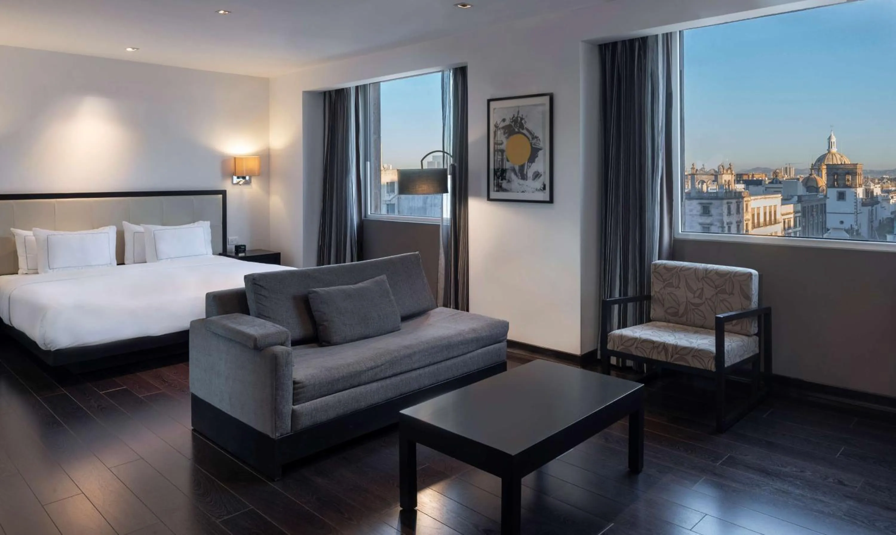 View (from property/room), Bed in Hilton DoubleTree Guadalajara Centro Historico