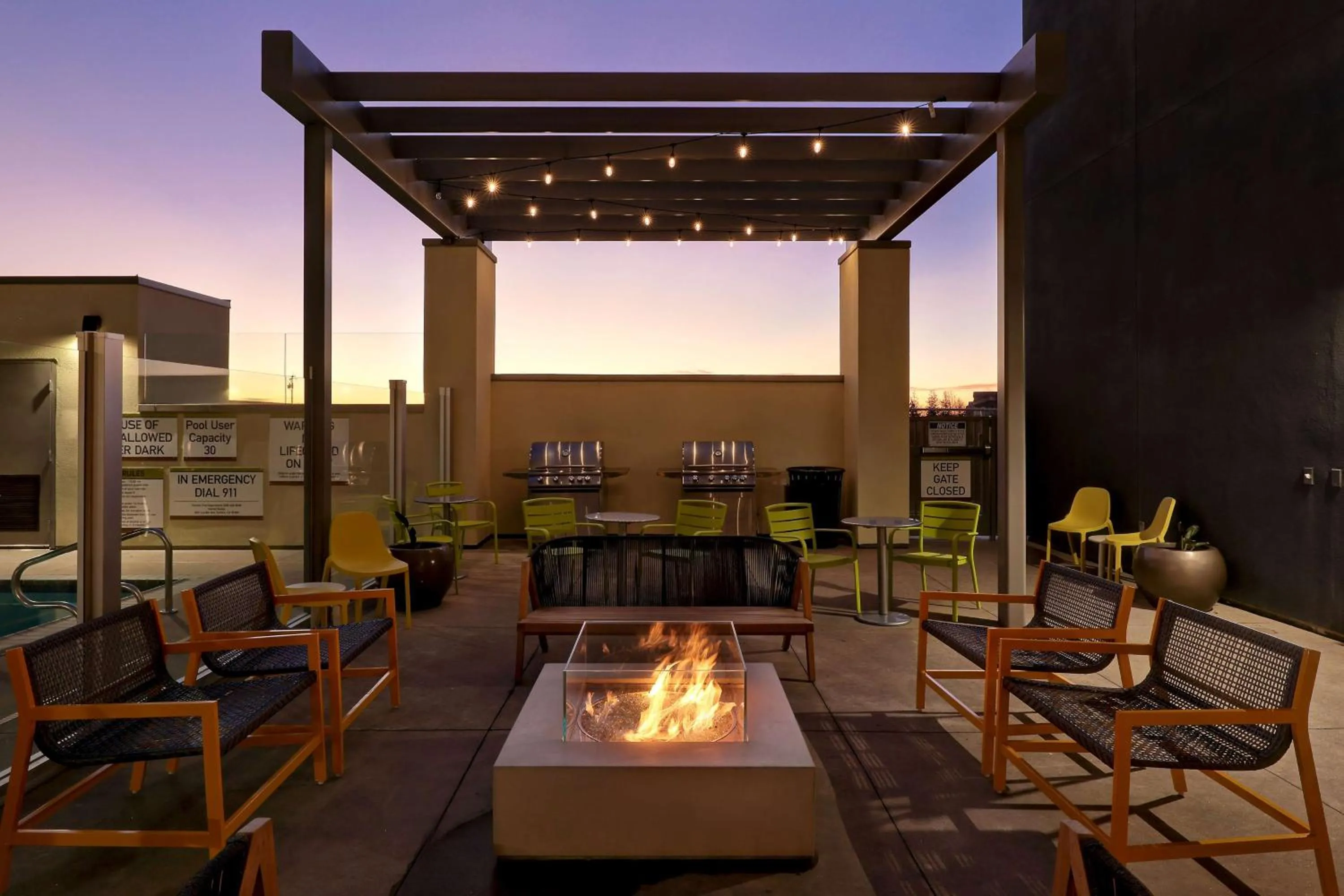 Patio in Home2 Suites By Hilton Turlock, Ca