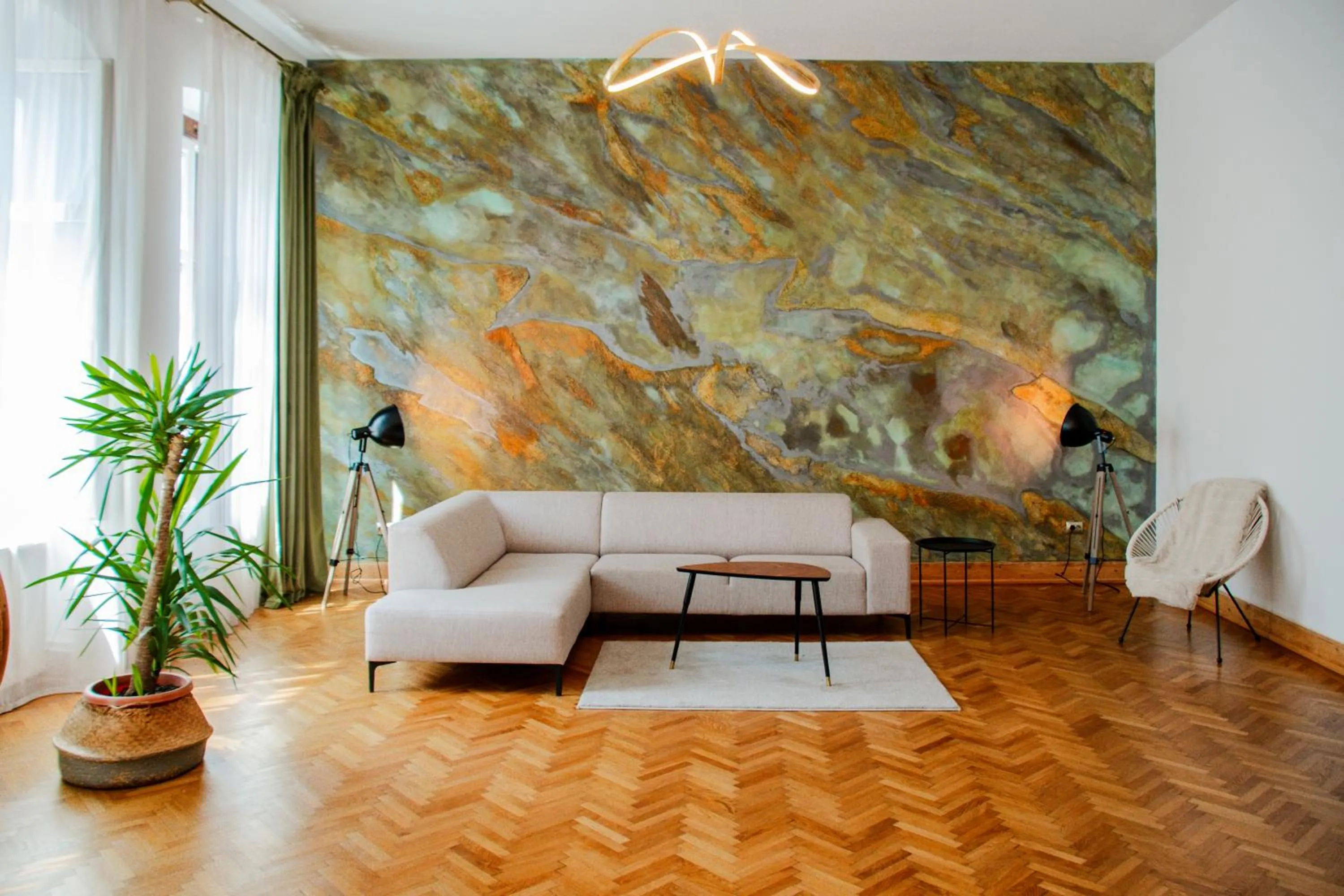 Living room in Althof Apartments