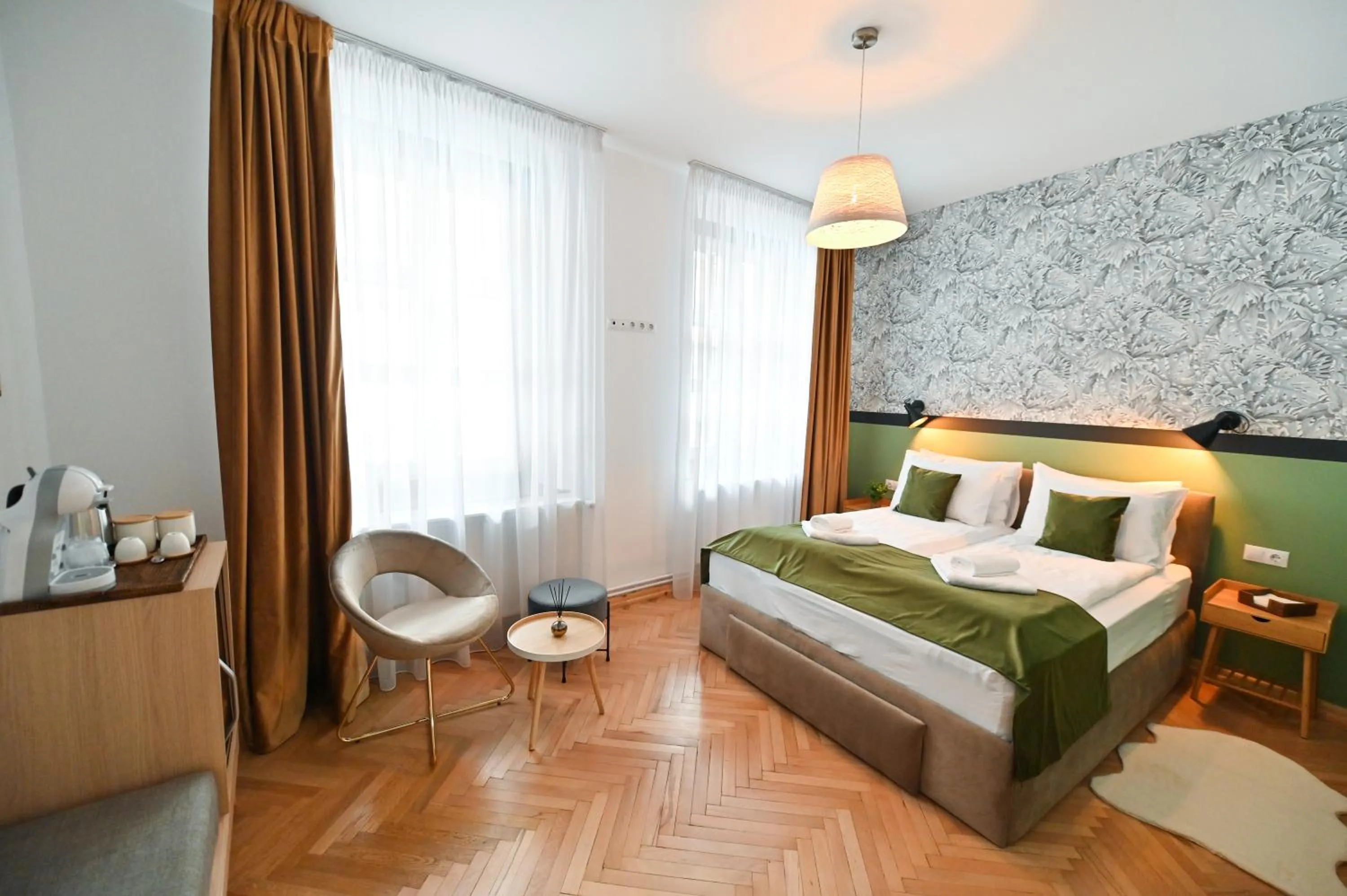 Bed in Althof Apartments