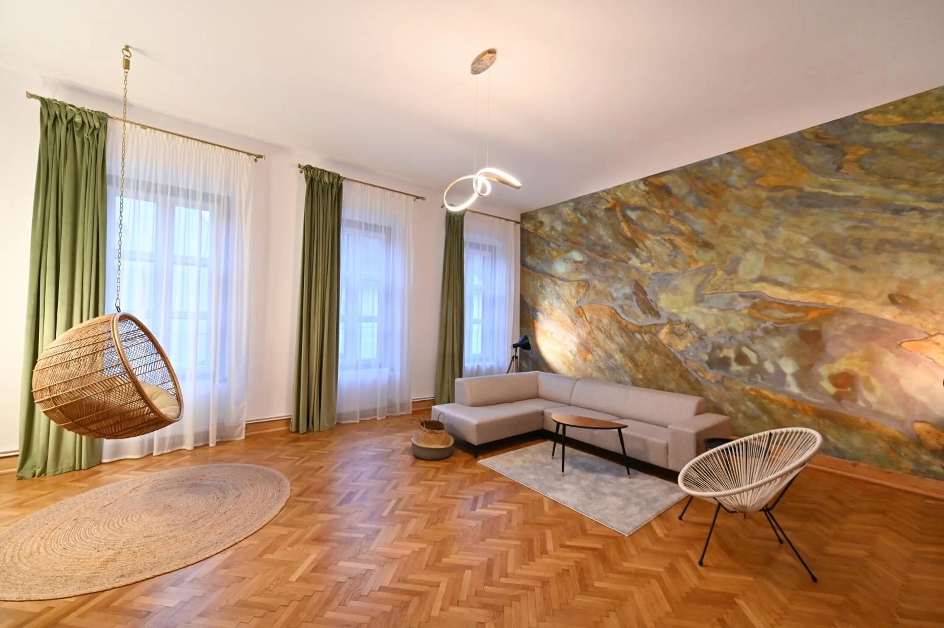 Living room in Althof Apartments