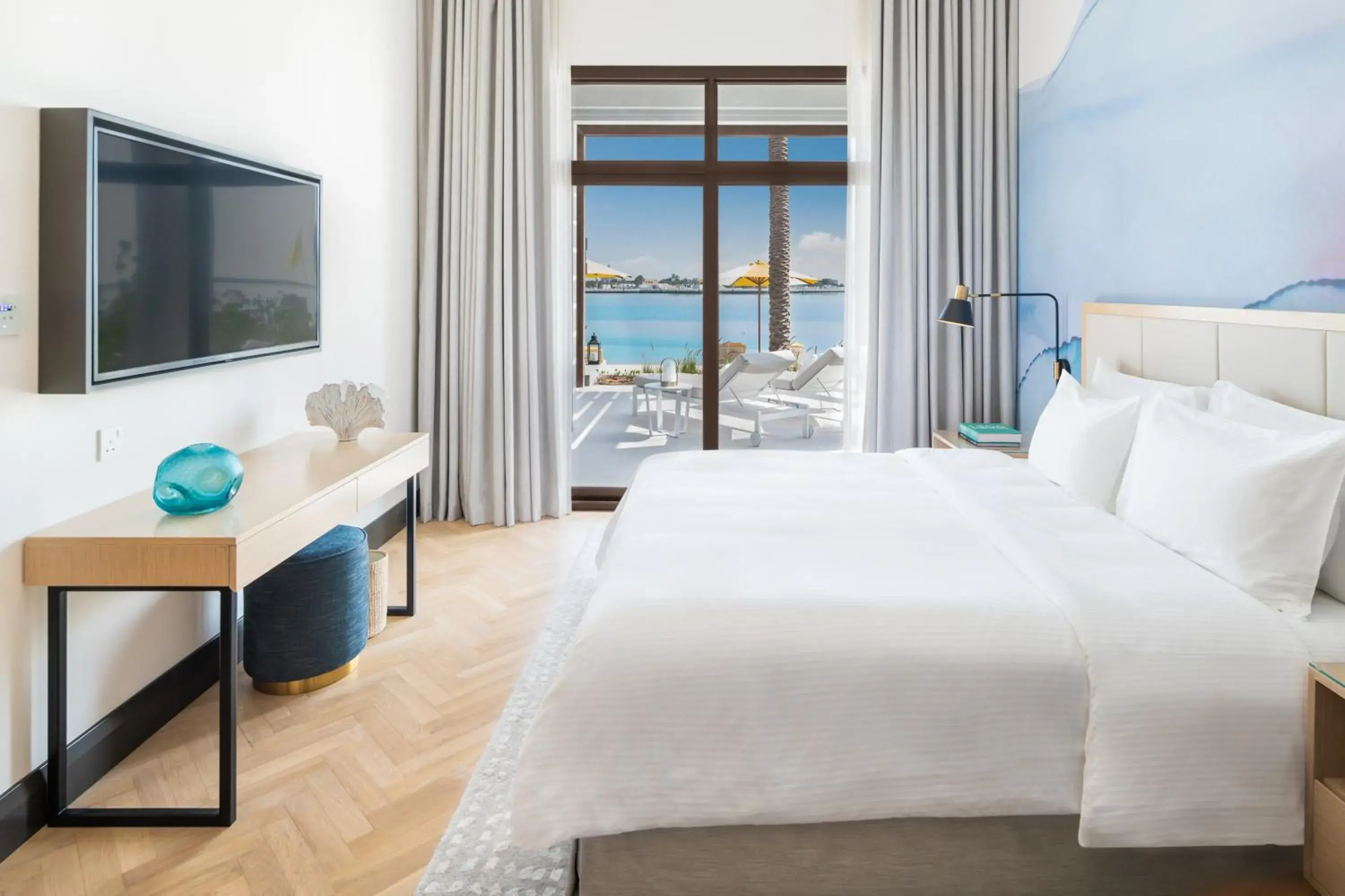 Balcony/Terrace, Bed in Vida Beach Resort Umm Al Quwain Balcony/Terrace, Bed in Vida Beach Resort Umm Al Quwain