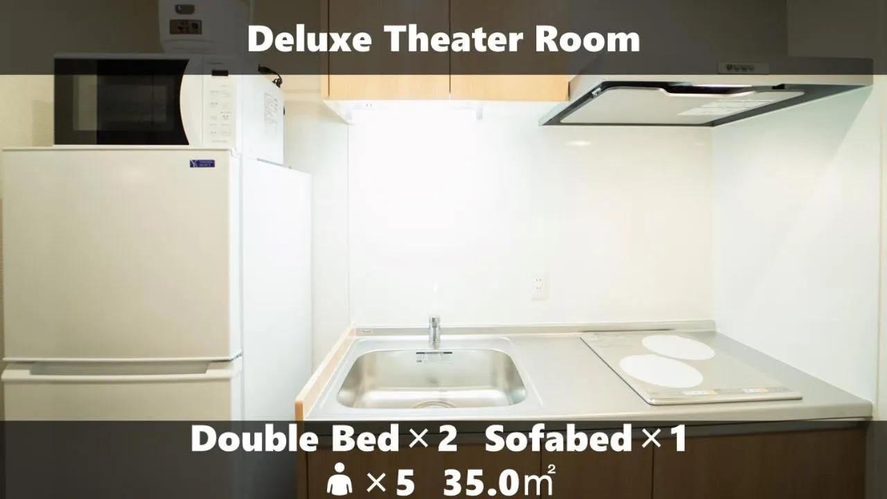 kitchen in Vieuno Stay Hakata 1