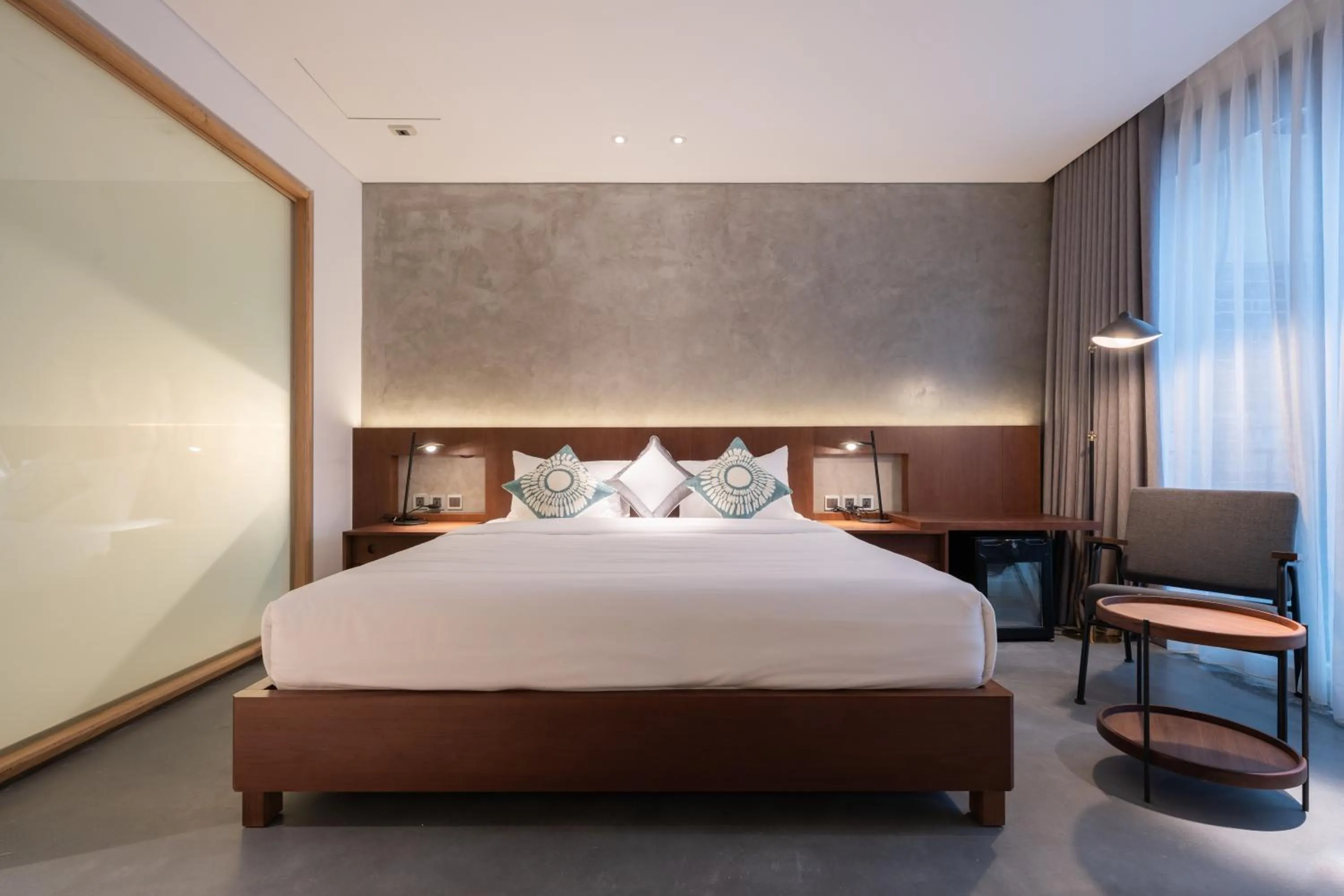 Bed in Bi Eco Suites Hanoi