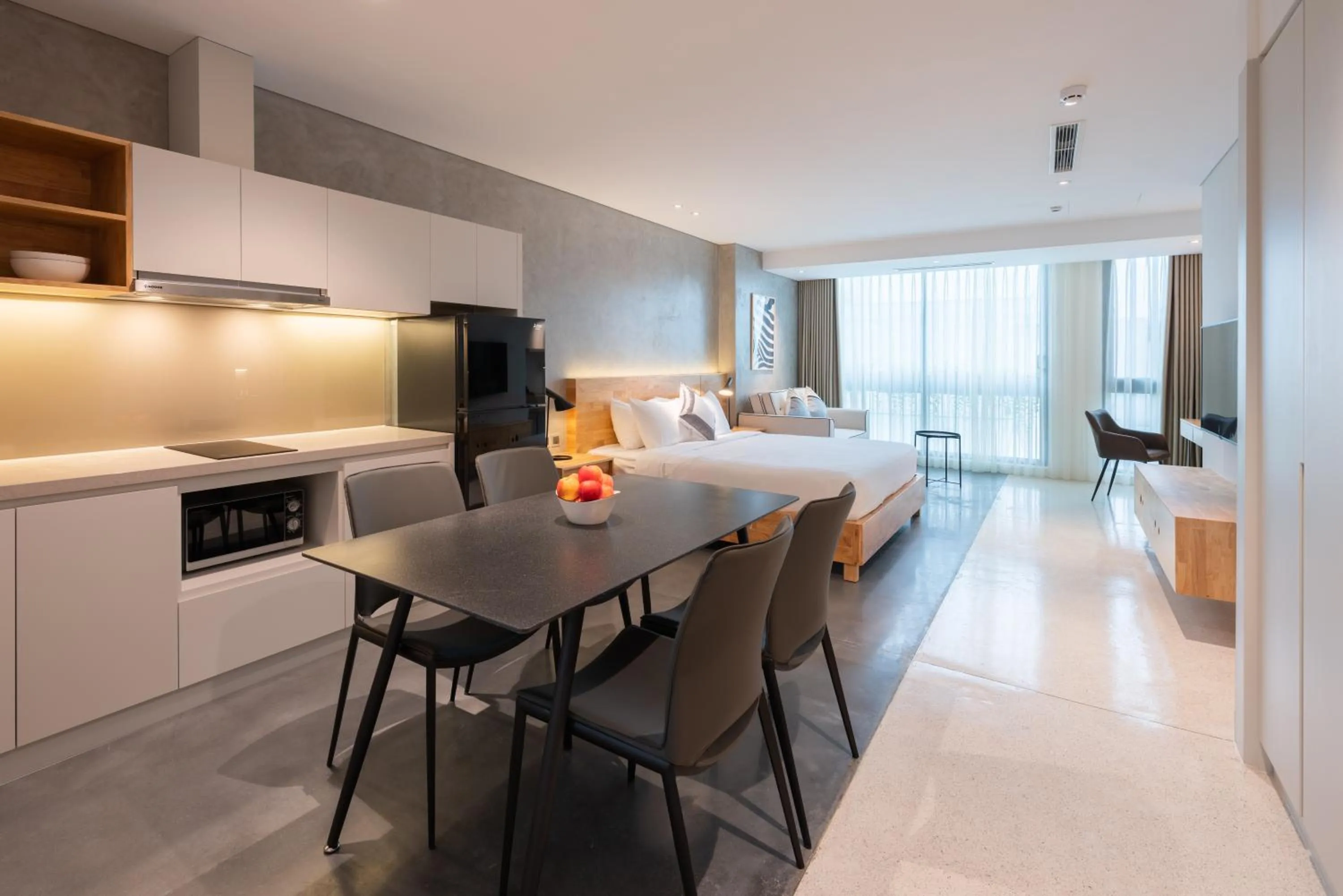 Bed in Bi Eco Suites Hanoi