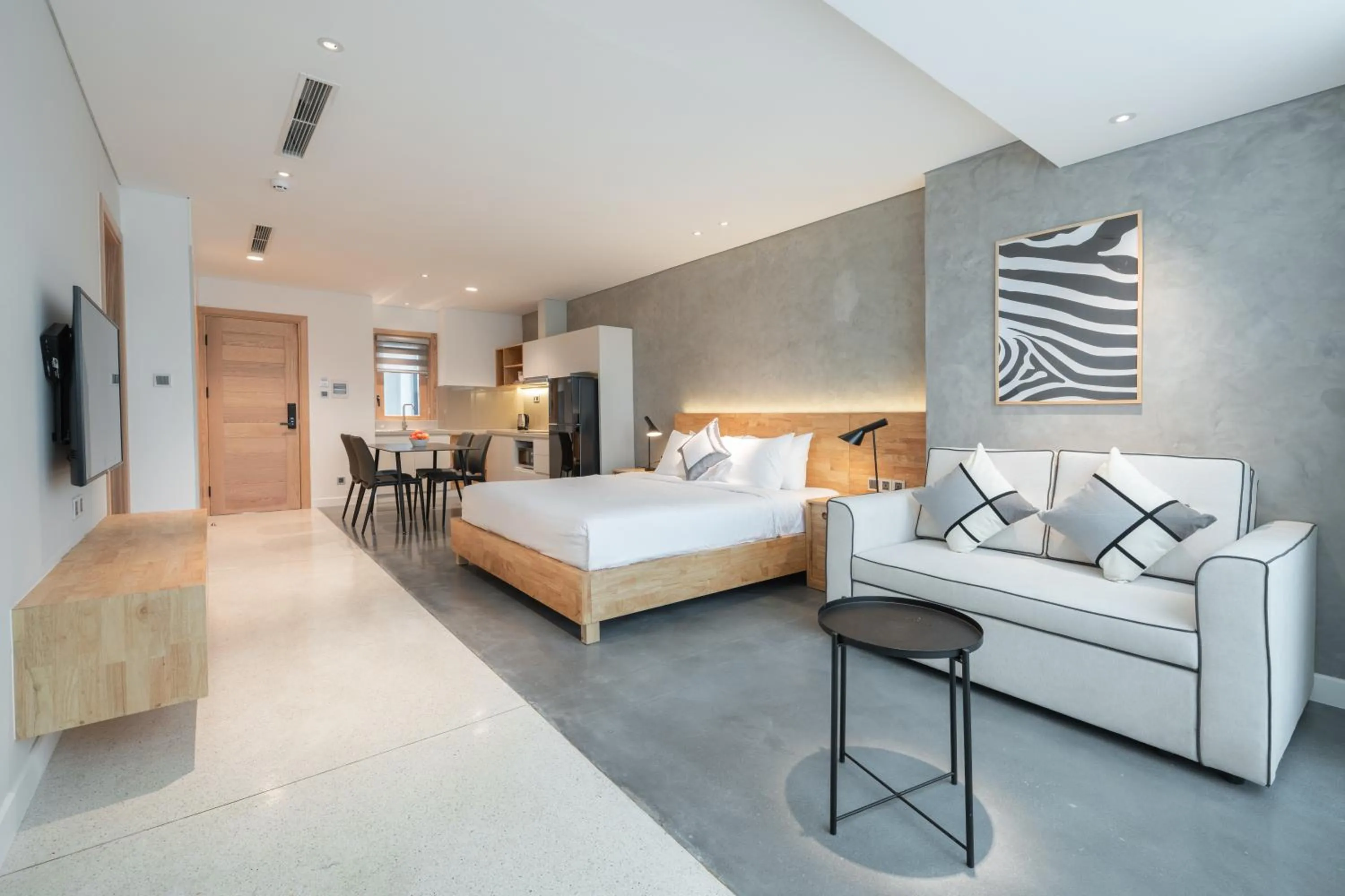 Bed in Bi Eco Suites Hanoi