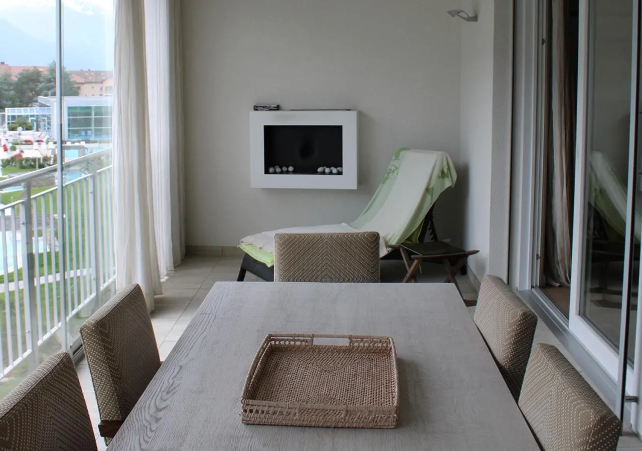 Balcony/Terrace in Hôtel des Bains de Saillon