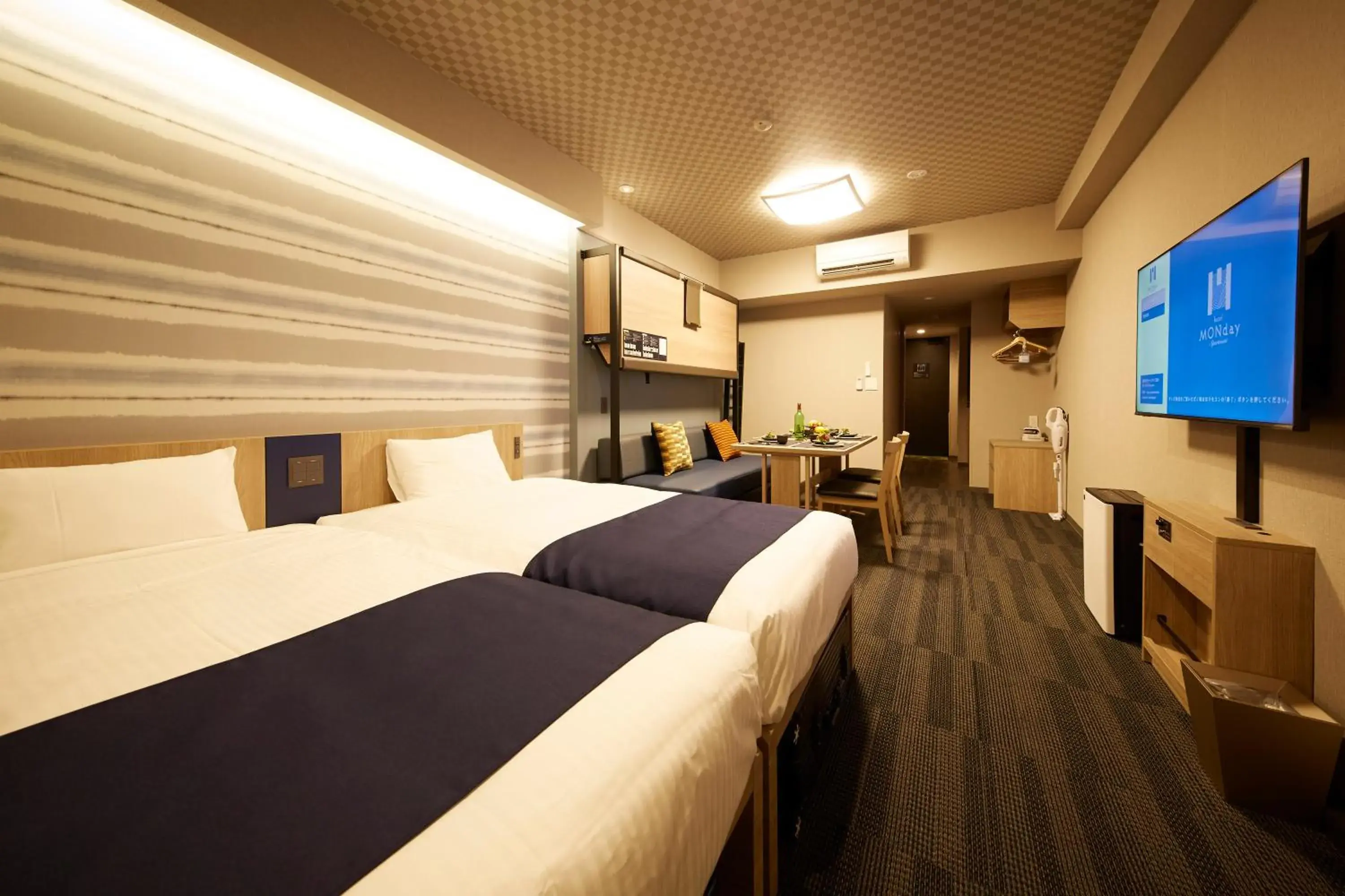 Photo of the whole room, Bed in MONday Apart Premium AKIHABARA ASAKUSABASHI Sta. Photo of the whole room, Bed in MONday Apart Premium AKIHABARA ASAKUSABASHI Sta.