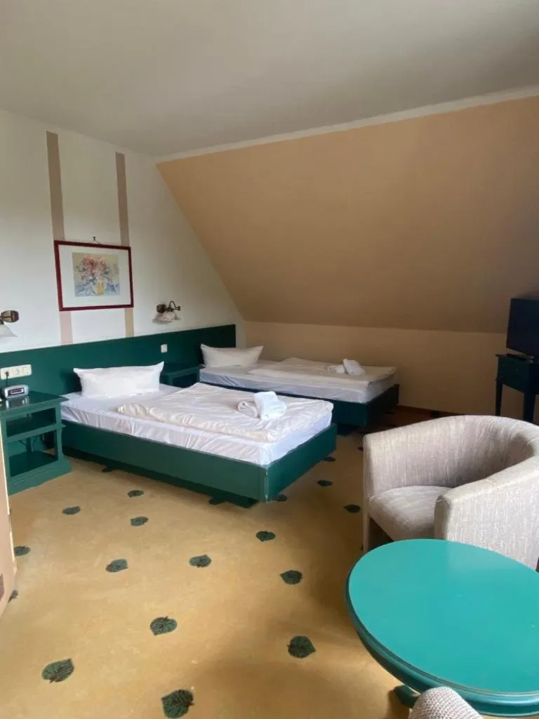 Photo of the whole room, Bed in Müritz Landhotel Grüner Baum