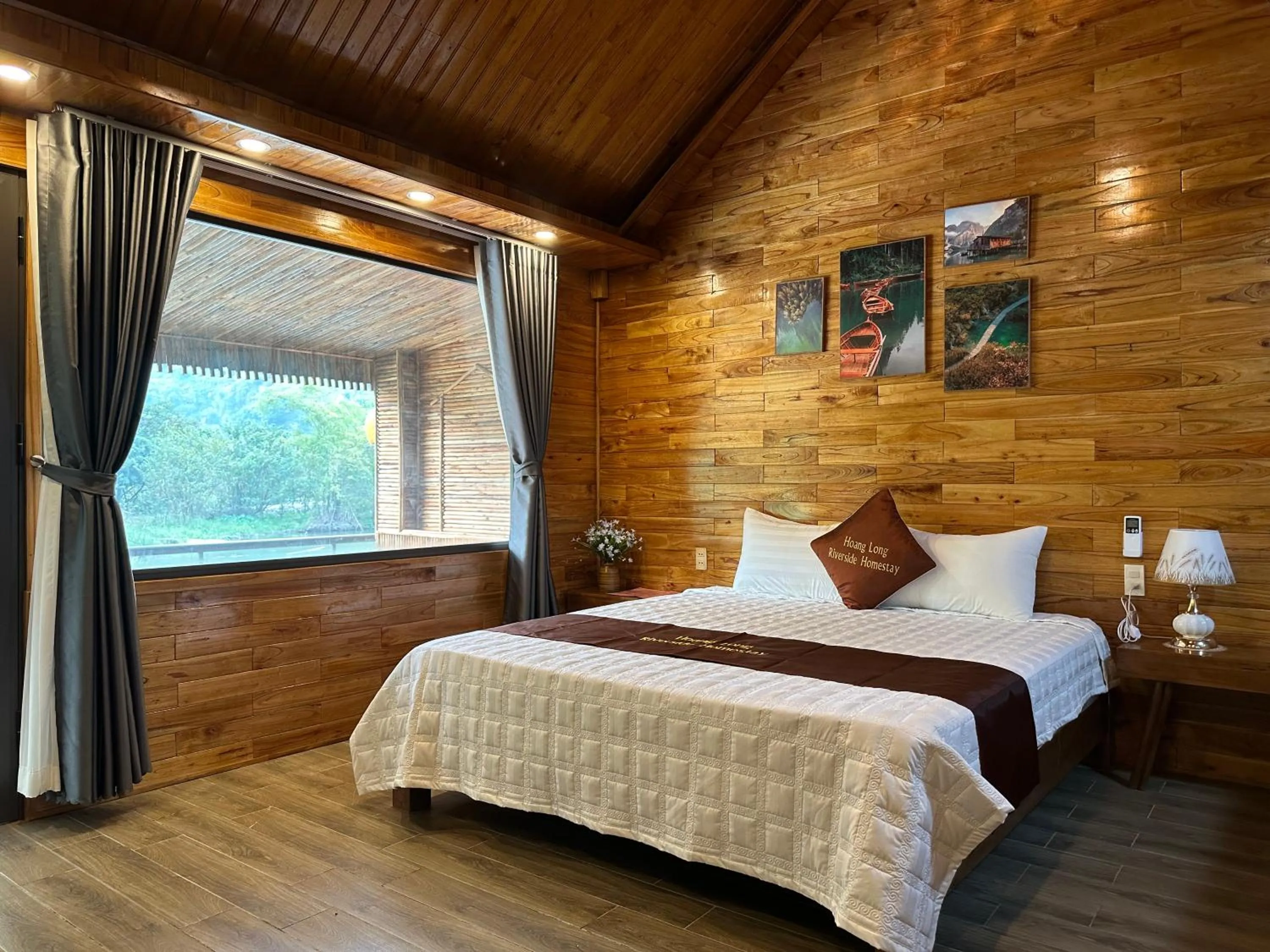 Bed in HoangLong Riverside Homestay